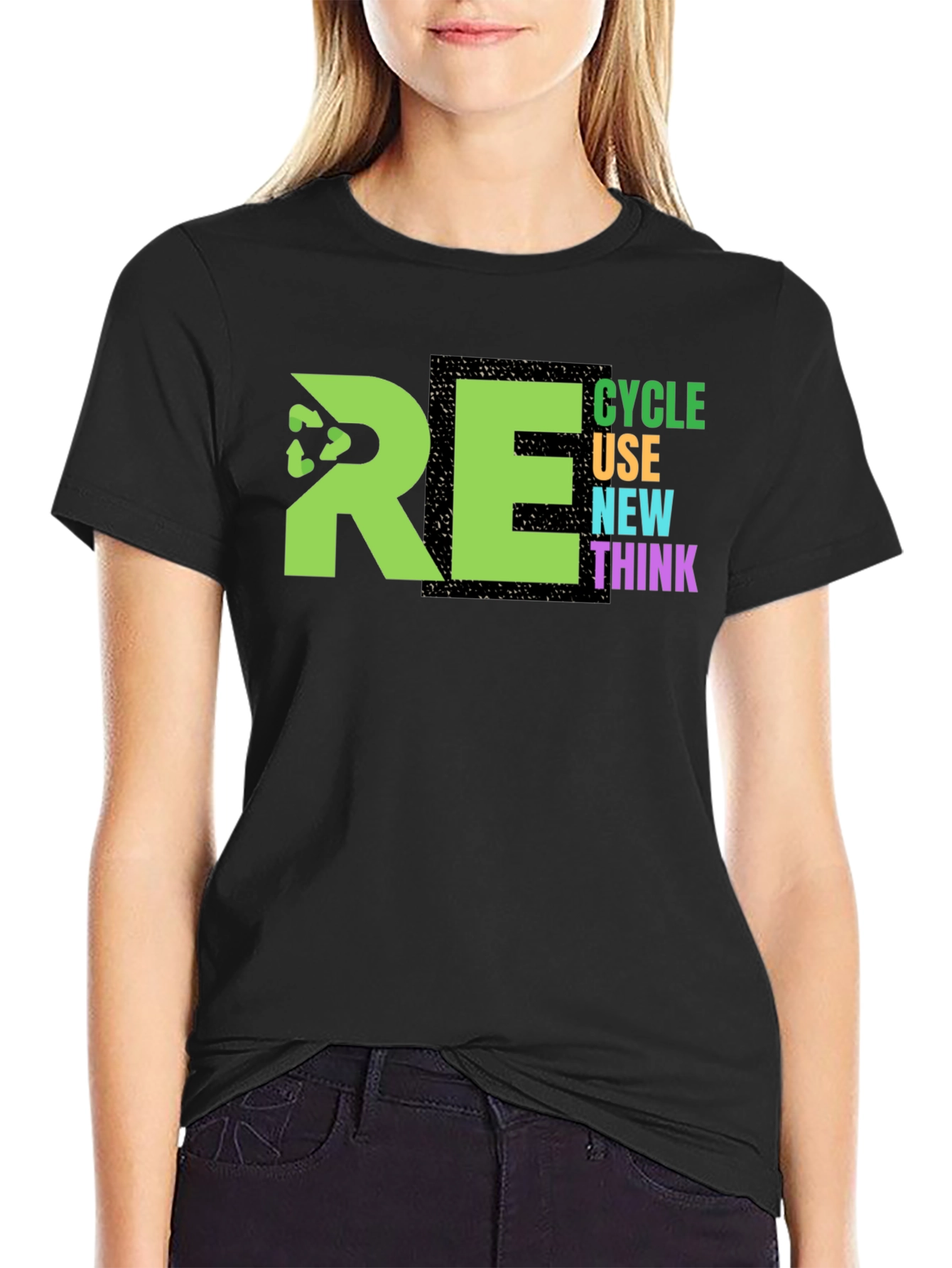 Eco-Friendly RE Graphic Print T-Shirt