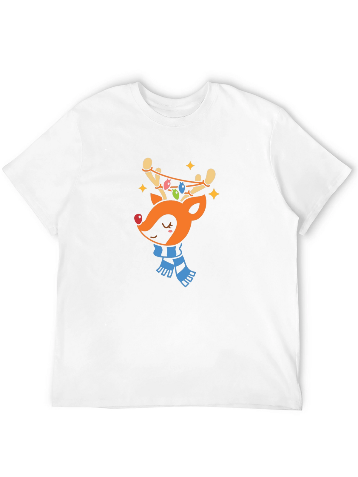 Festive Reindeer Graphic Tee - Holiday Cheer!