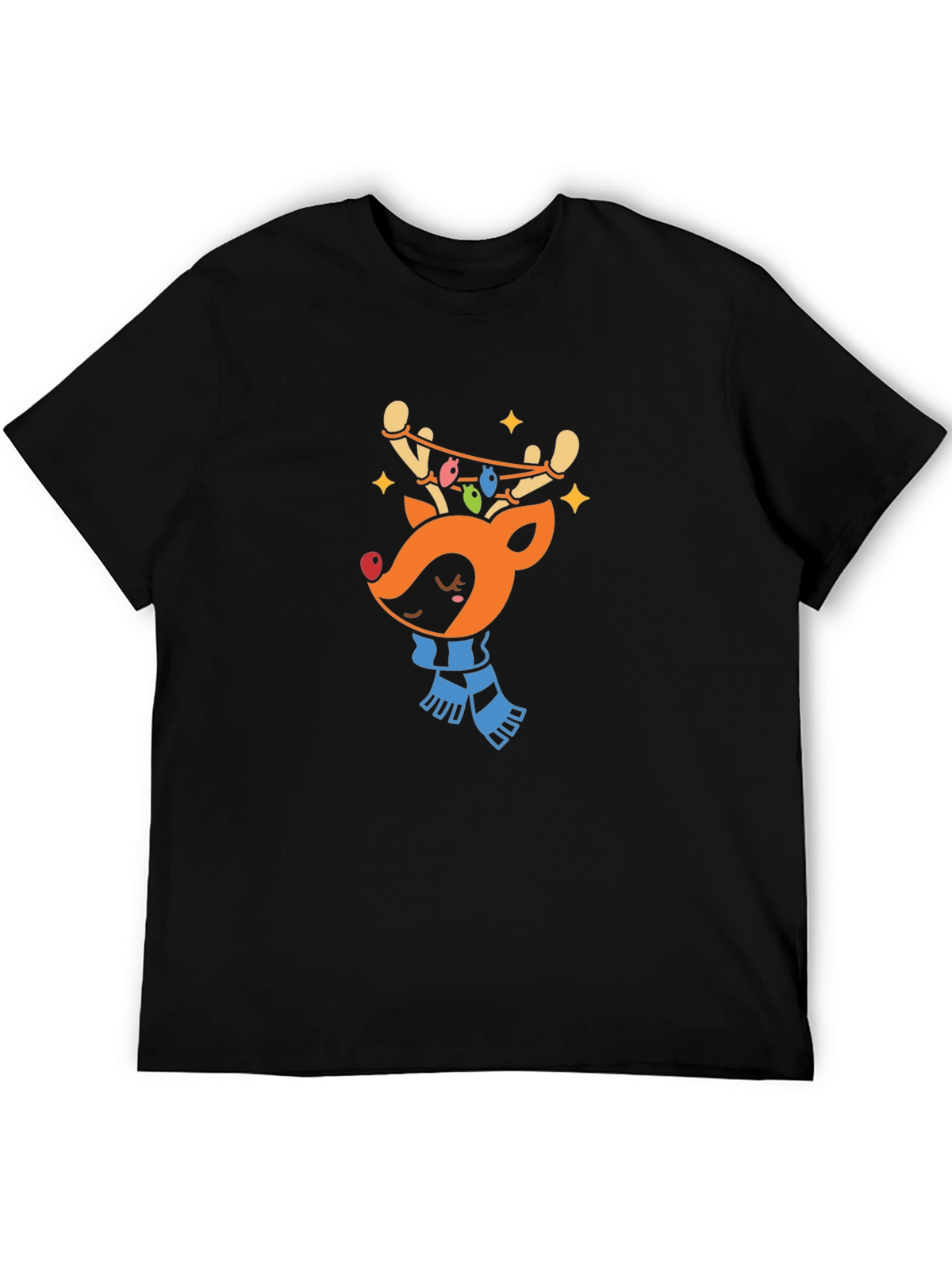 Festive Reindeer Graphic Tee - Holiday Cheer!