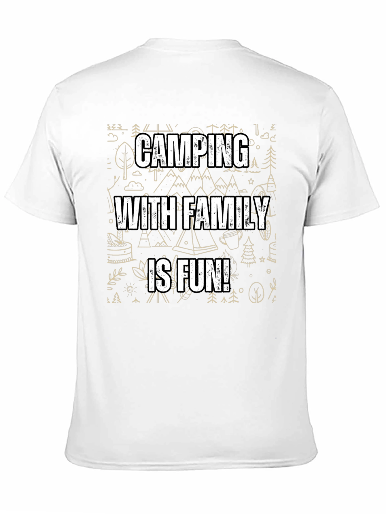 Camping With Family Is Fun Black T-Shirt