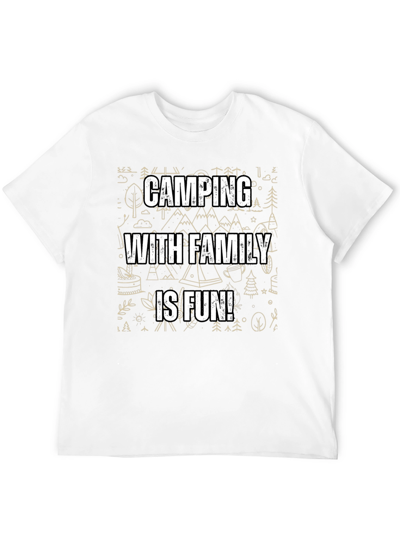 Camping With Family Is Fun Black T-Shirt