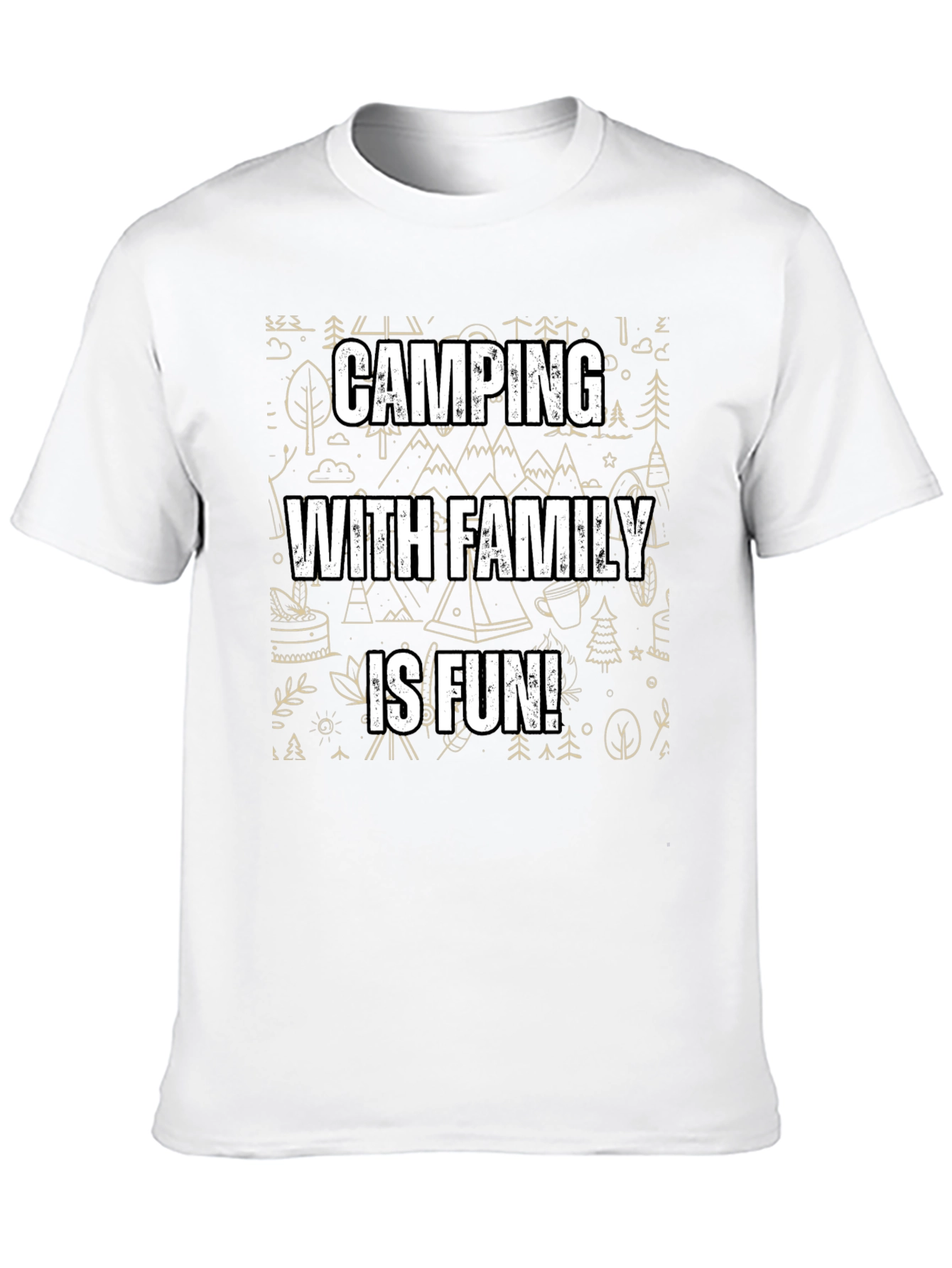 Camping With Family Is Fun Black T-Shirt