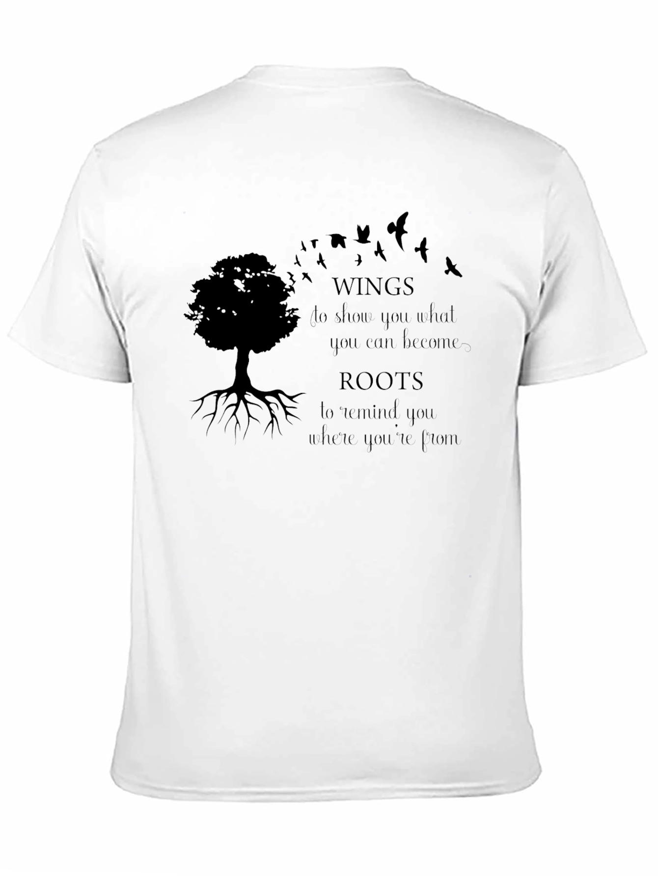 Wings & Roots Graphic T-Shirt - Inspiring Design