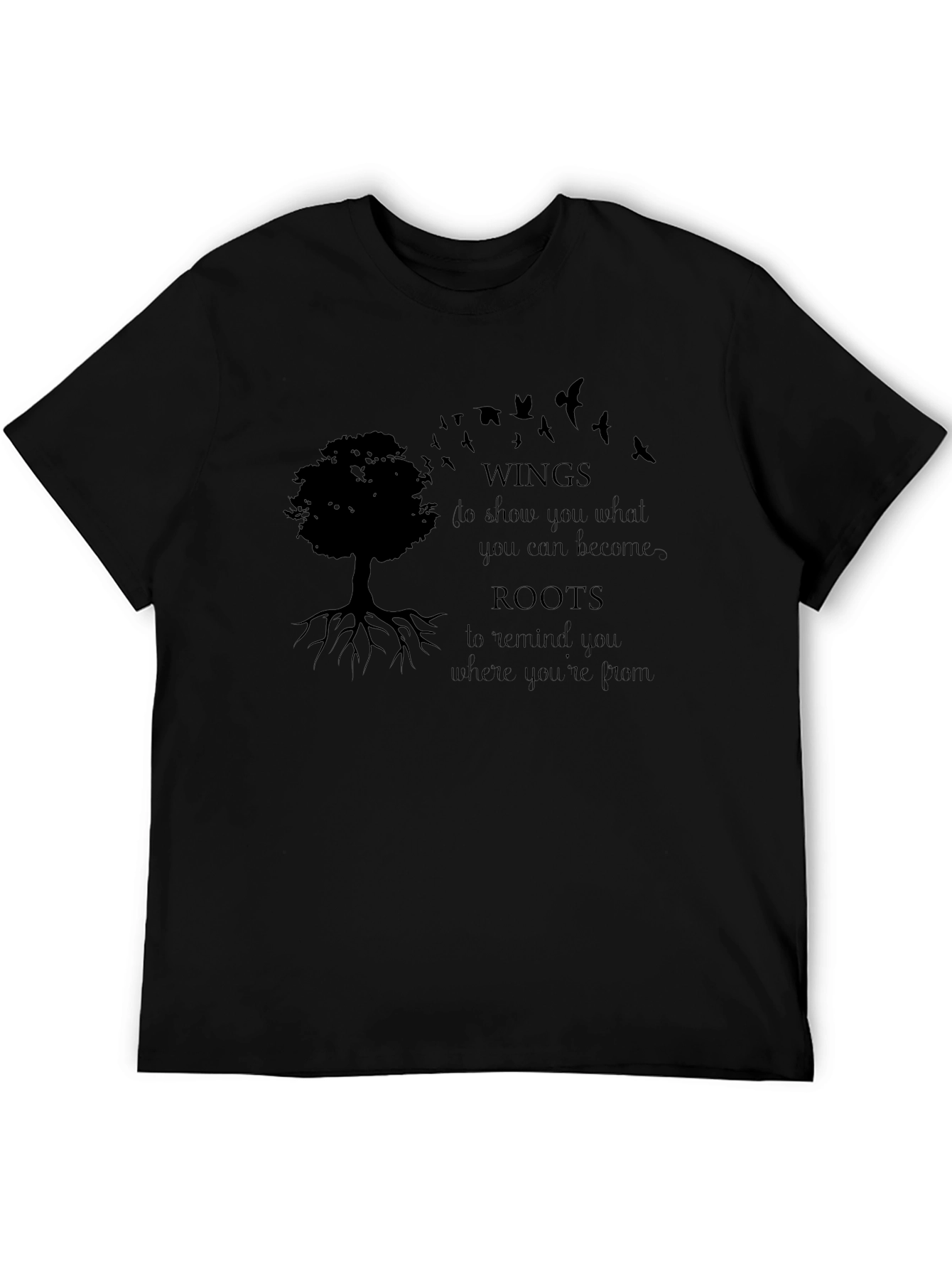 Wings & Roots Graphic T-Shirt - Inspiring Design
