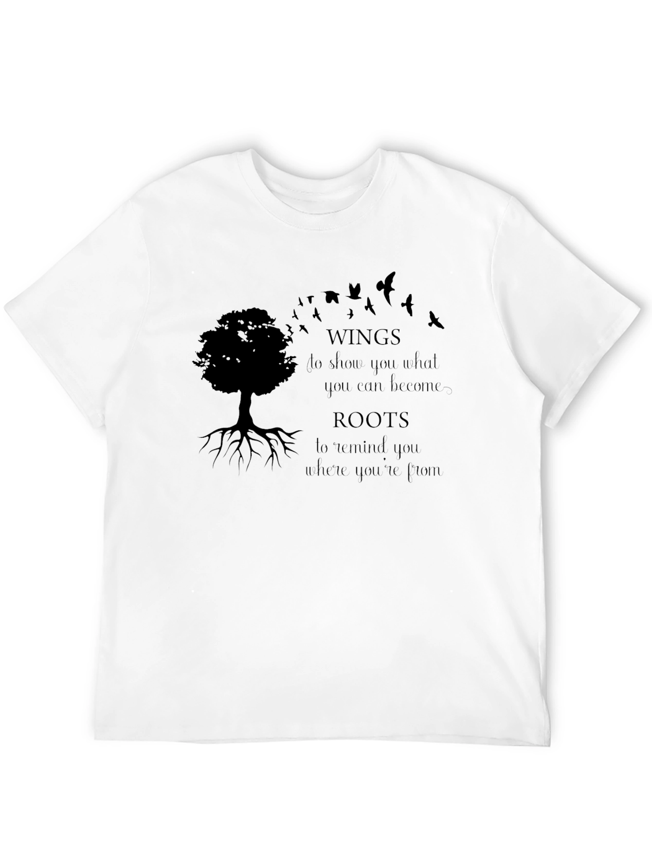 Wings & Roots Graphic T-Shirt - Inspiring Design