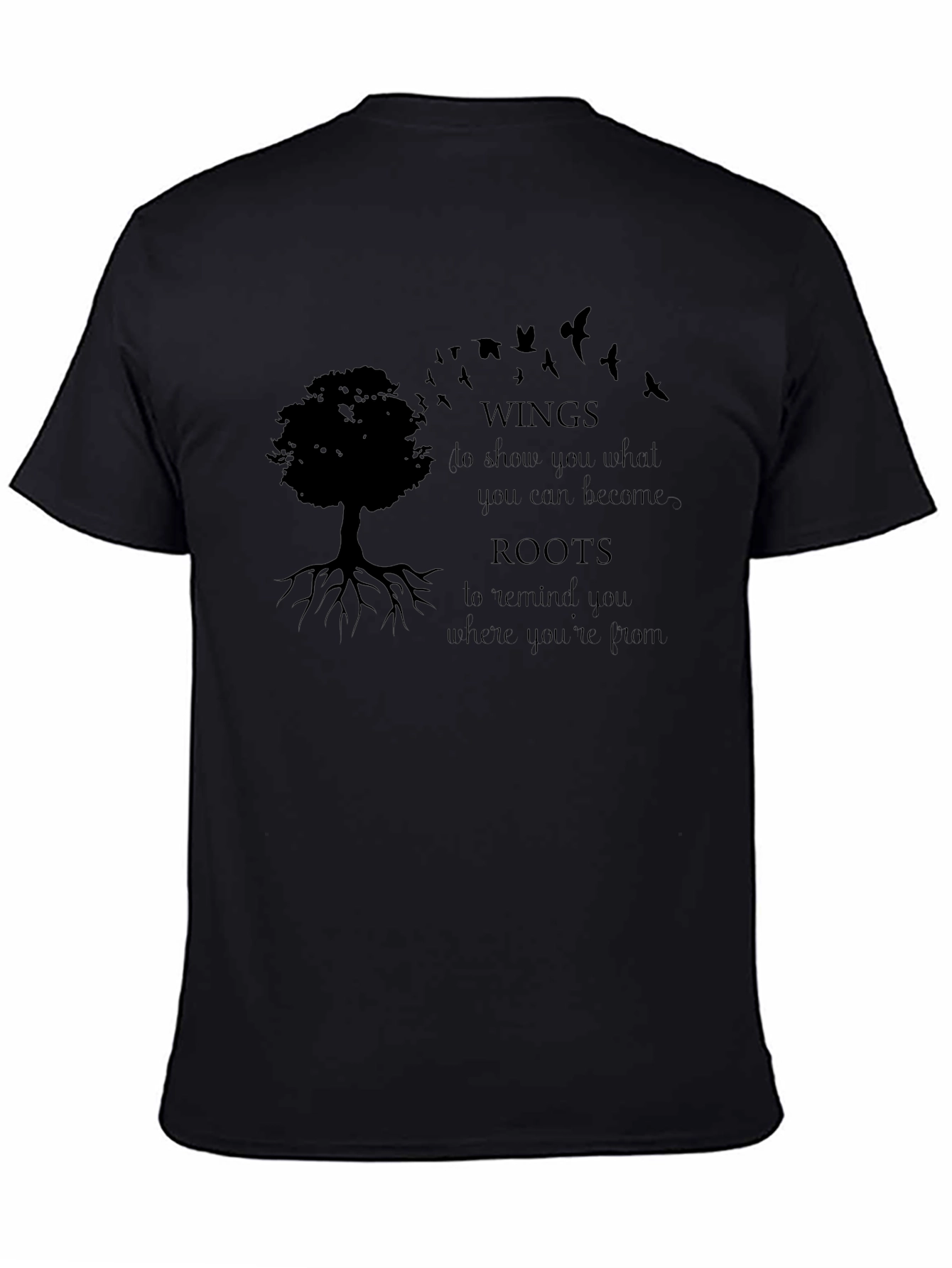Wings & Roots Graphic T-Shirt - Inspiring Design