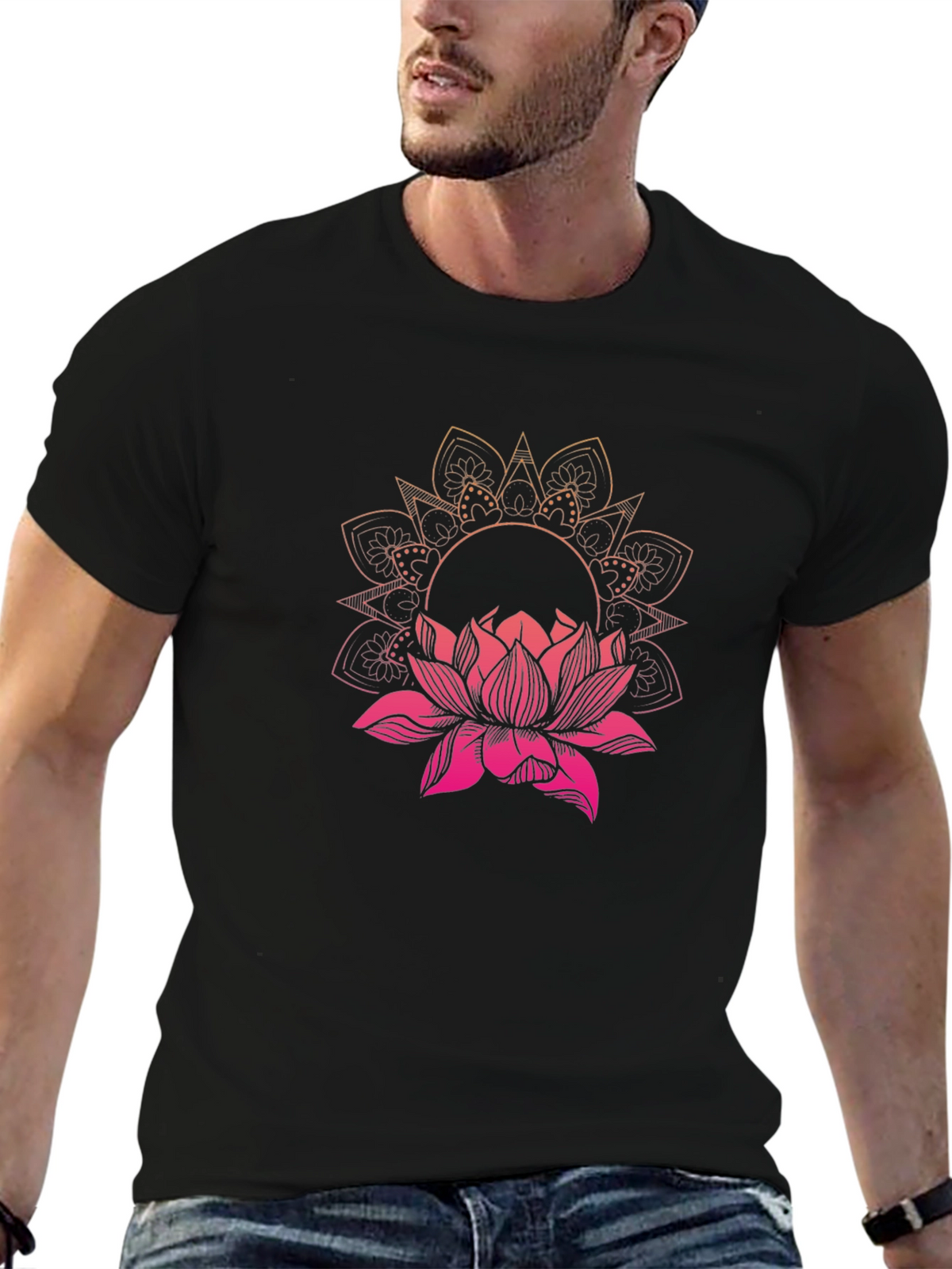 Lotus Mandala Graphic T-Shirt