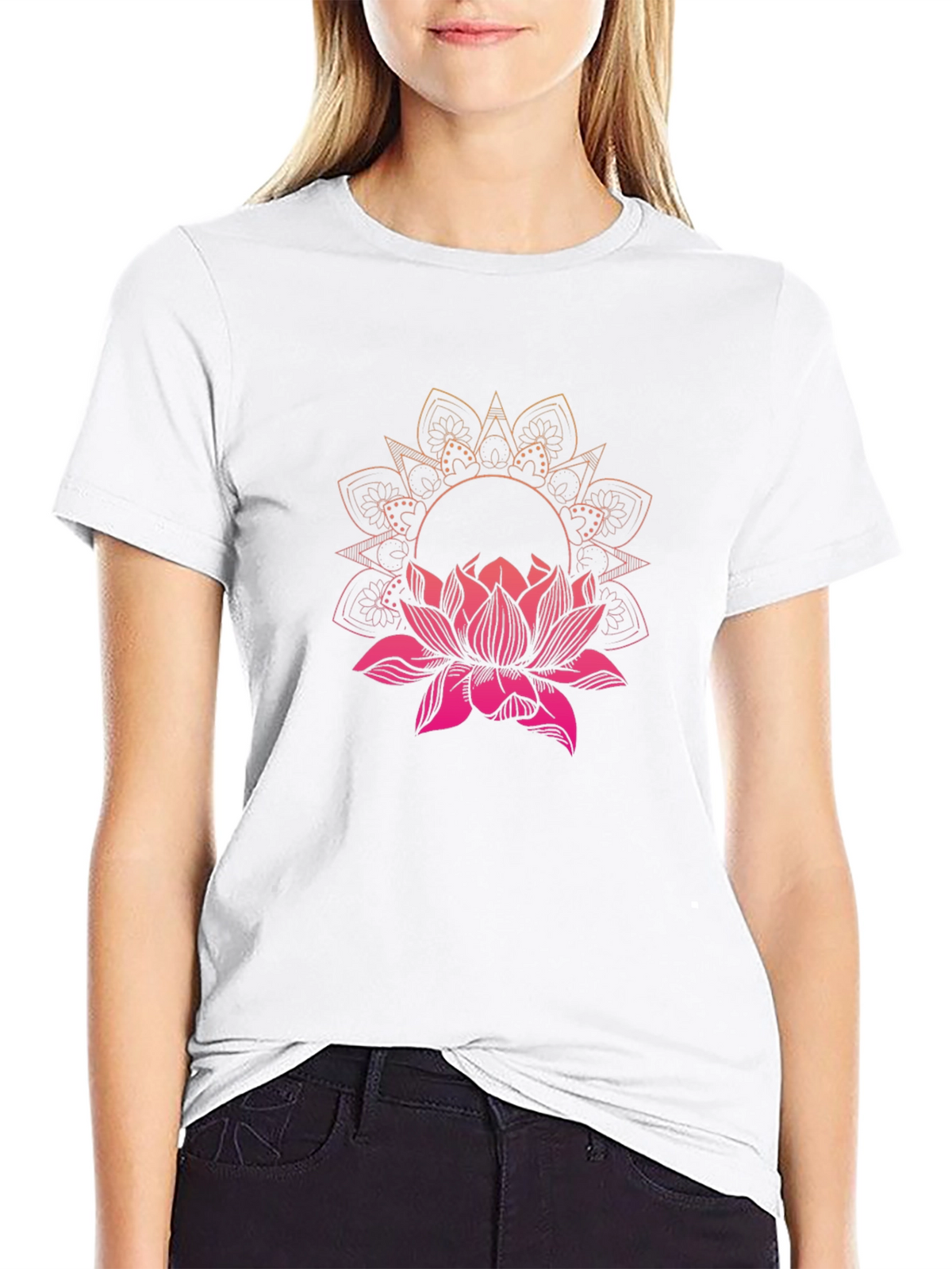 Lotus Mandala Graphic T-Shirt