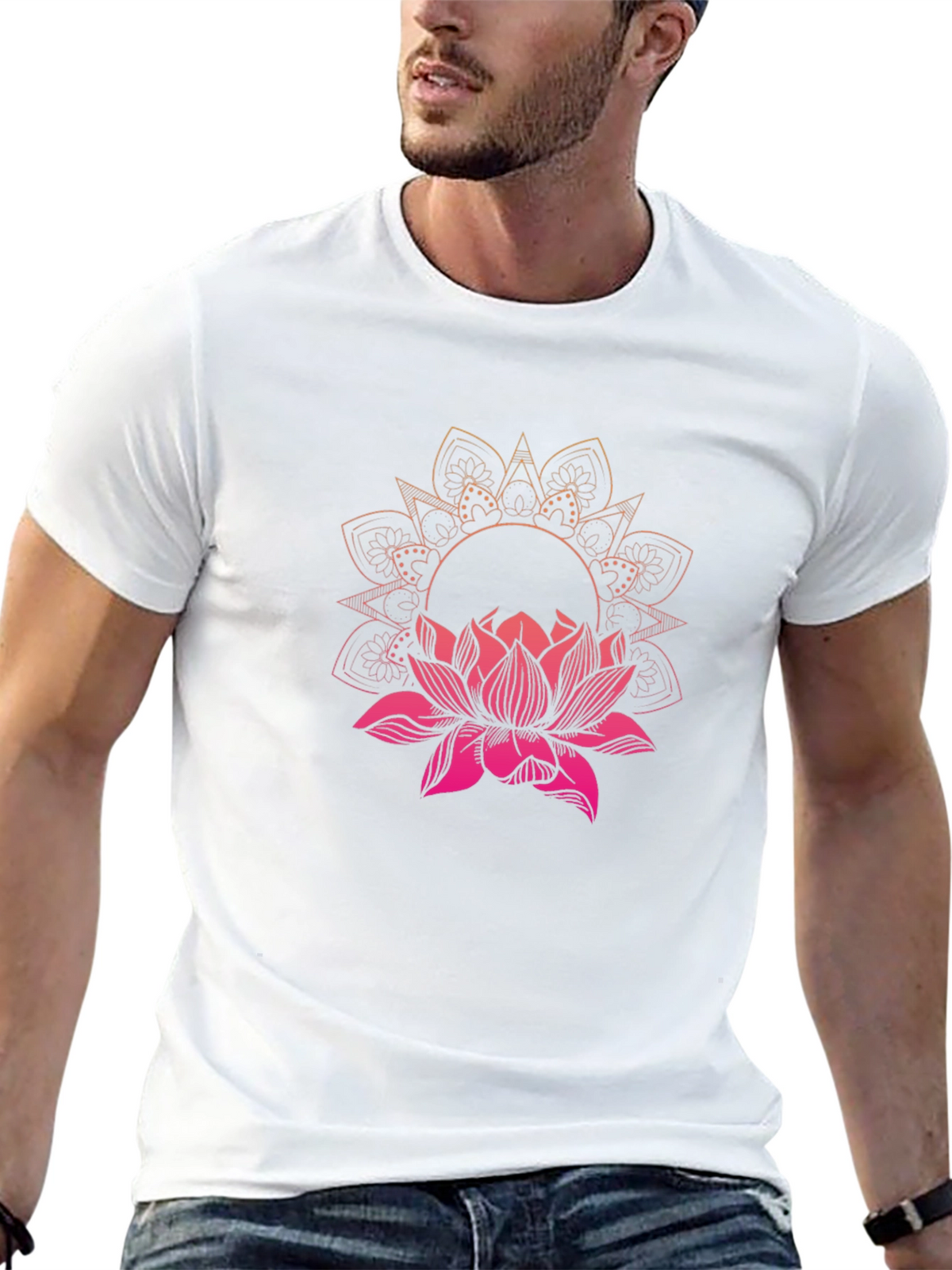 Lotus Mandala Graphic T-Shirt
