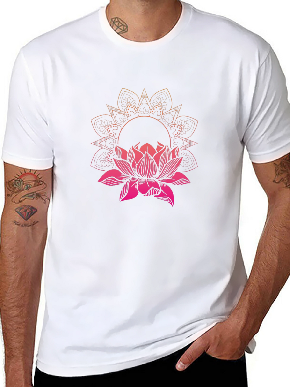 Lotus Mandala Graphic T-Shirt