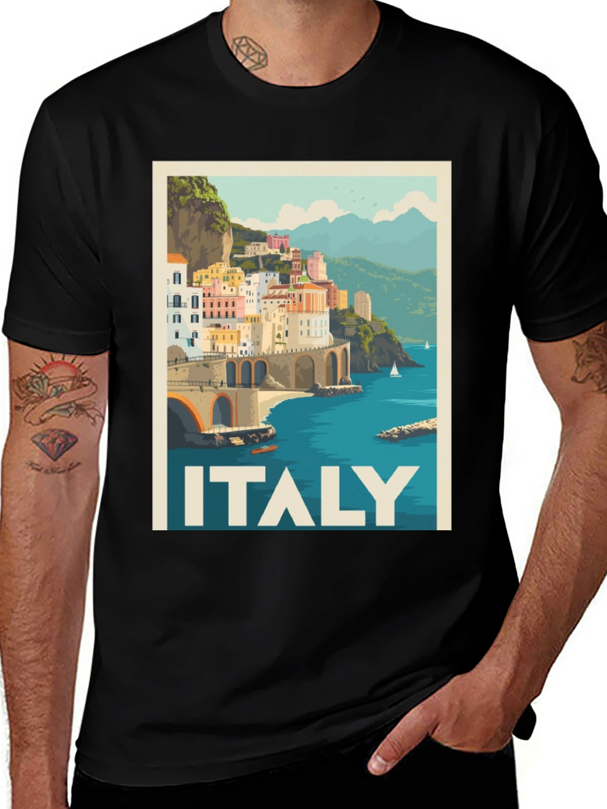 Italy Travel Poster T-Shirt