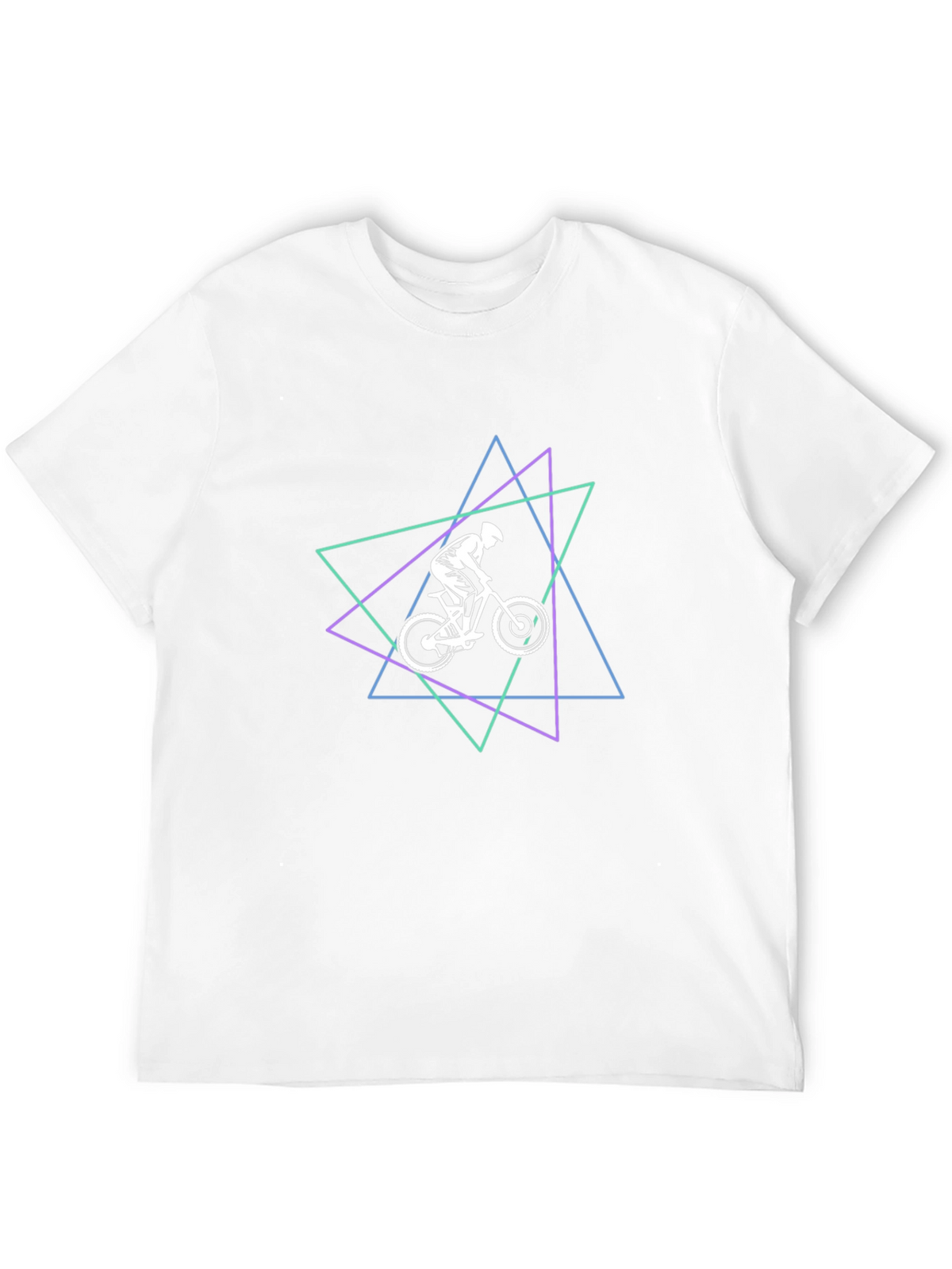 Geometric Mountain Bike Graphic Tee - Black
