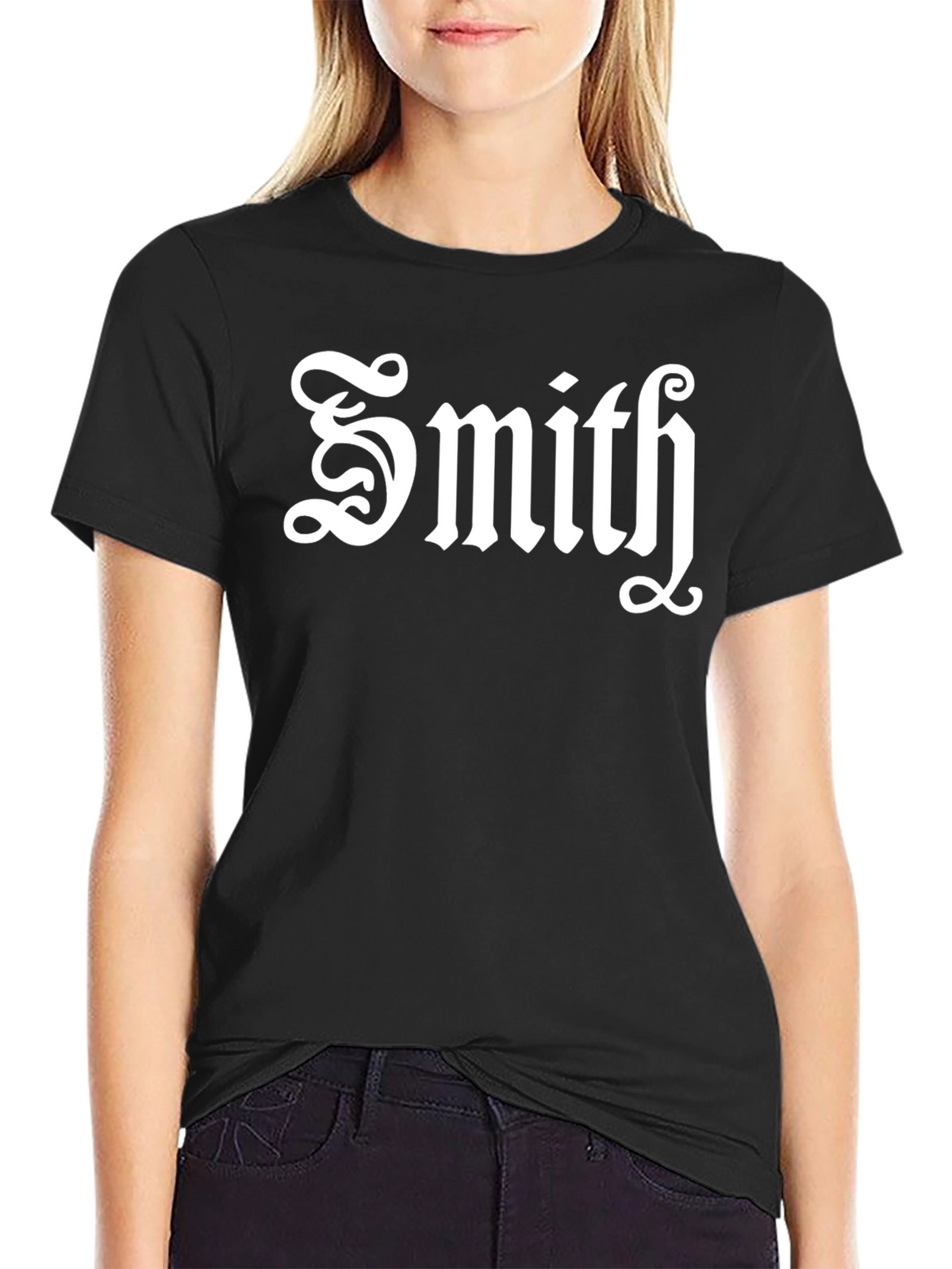 Smith T-Shirt Black Custom Surname Tee
