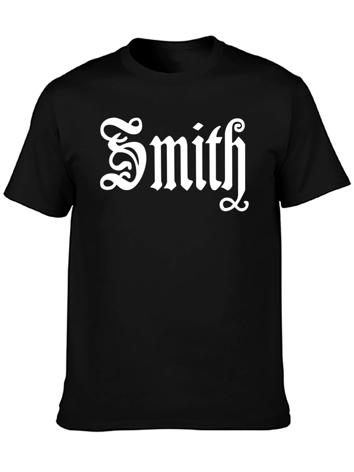 Smith T-Shirt Black Custom Surname Tee