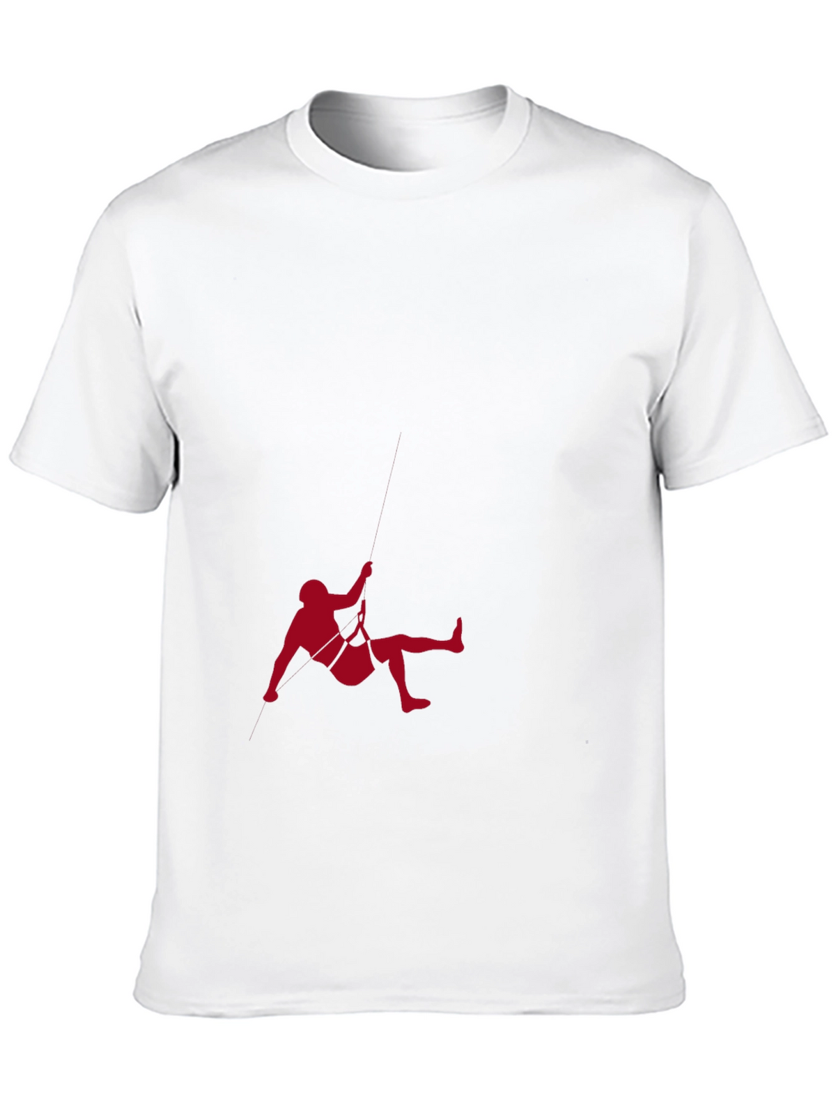Black T-Shirt with Climbing Graphic
