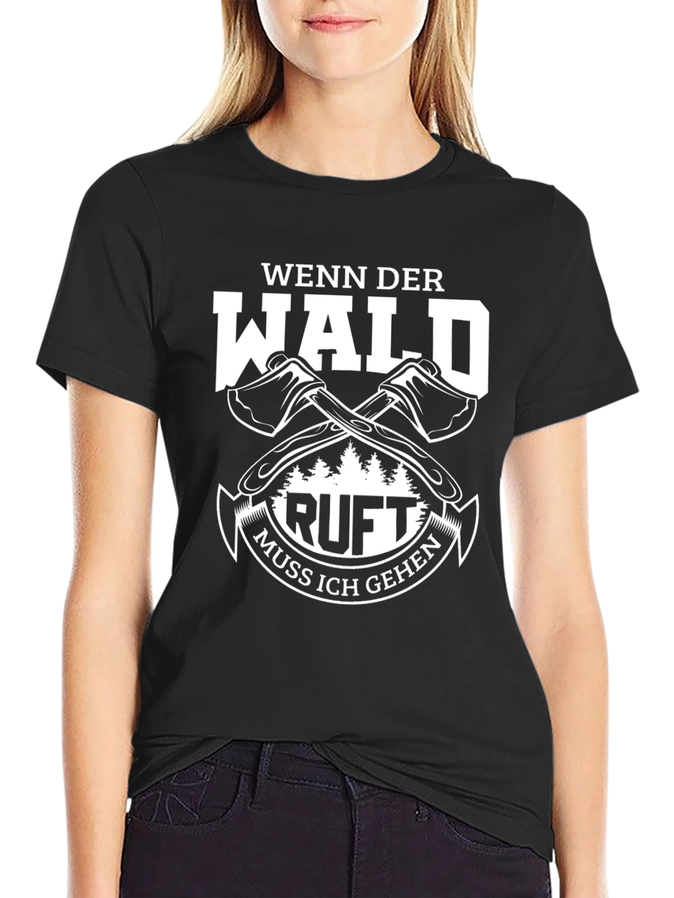 Wenn Der Wald Ruft T-Shirt Lumberjack Axe Graphic Tee
