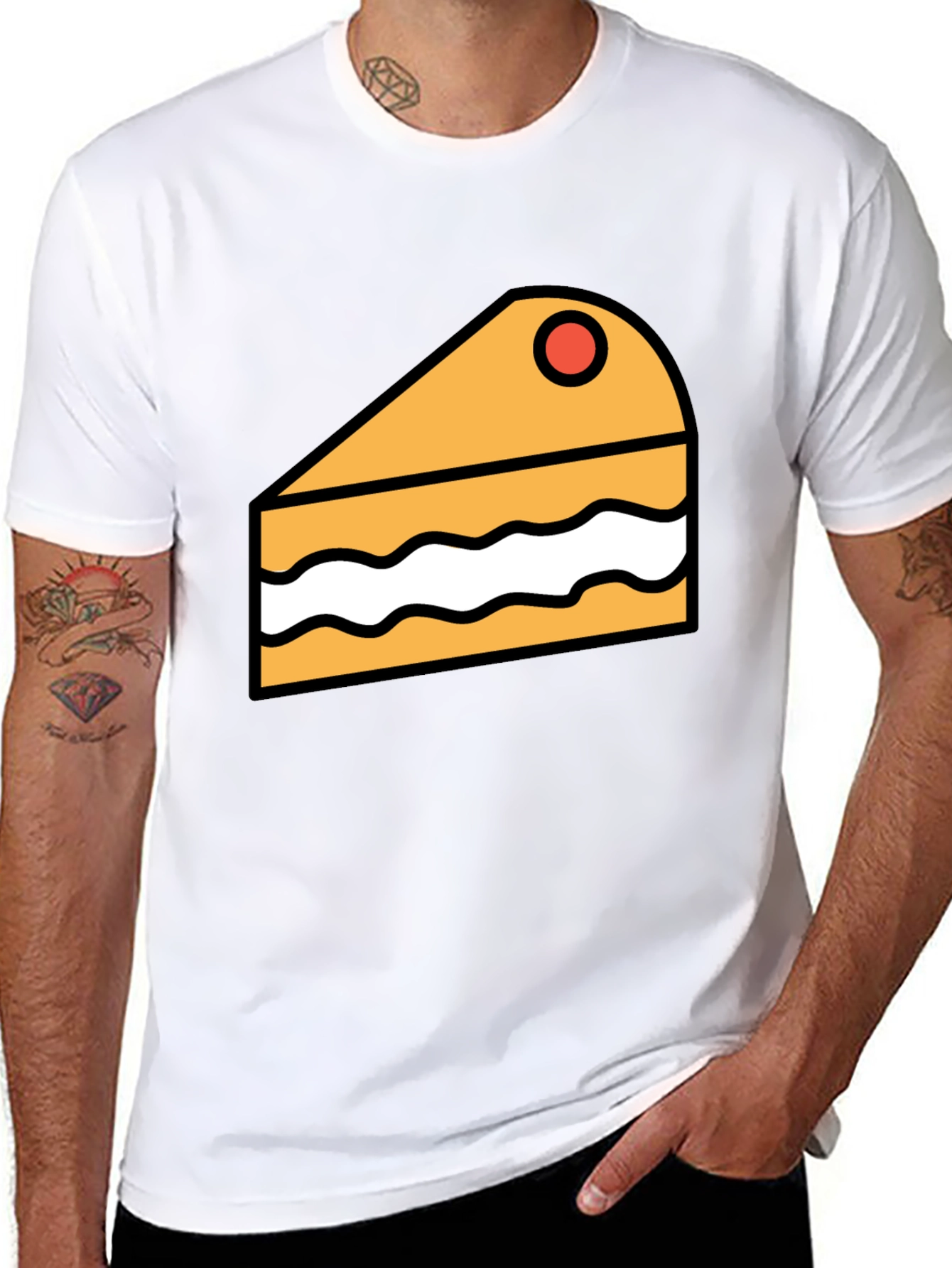 Cake Slice Graphic Tee - Dessert Lover T-Shirt