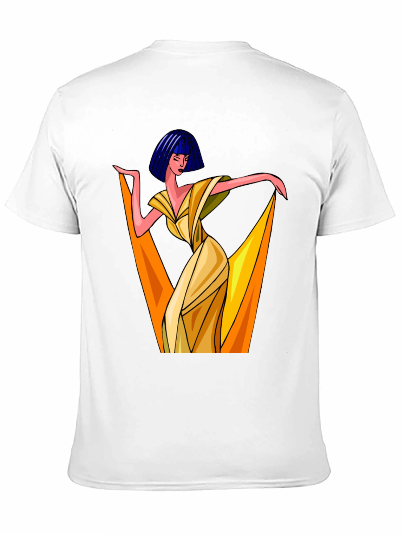 Art Deco Woman Graphic Tee - Stylish Black T-Shirt