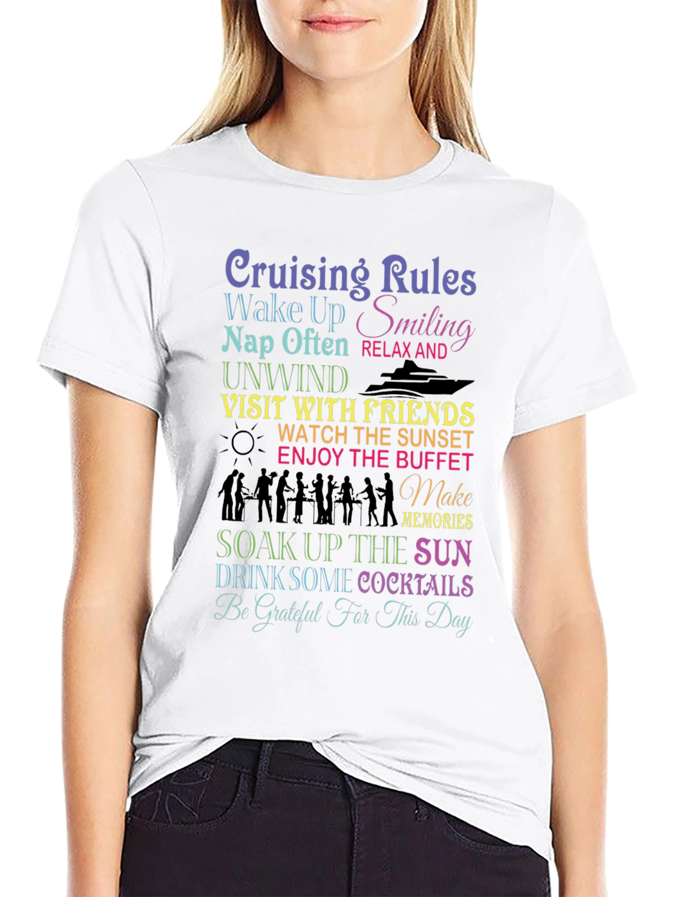 Cruising Rules T-Shirt: Wake Up Smiling