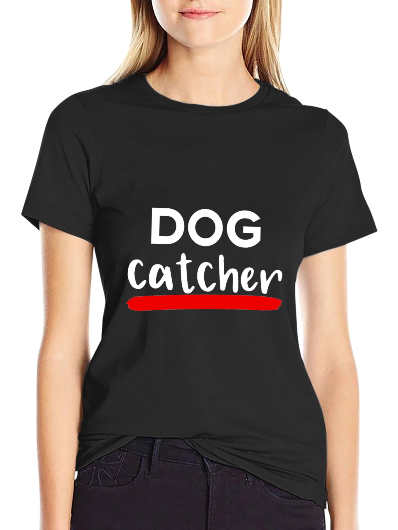 Dog Catcher Graphic Tee - Crew Neck T-Shirt