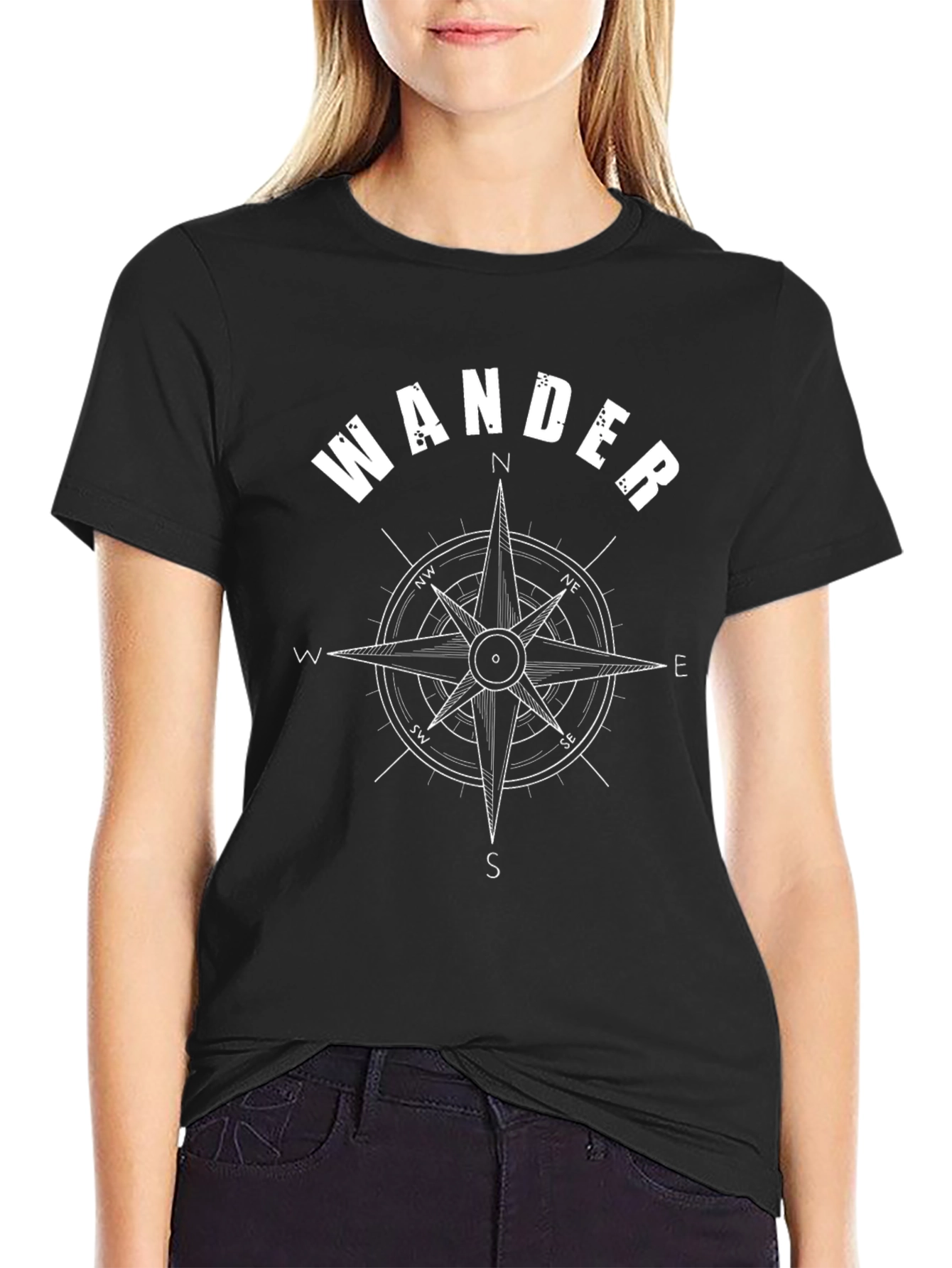 Wander Compass Graphic T-Shirt - Adventure Ready