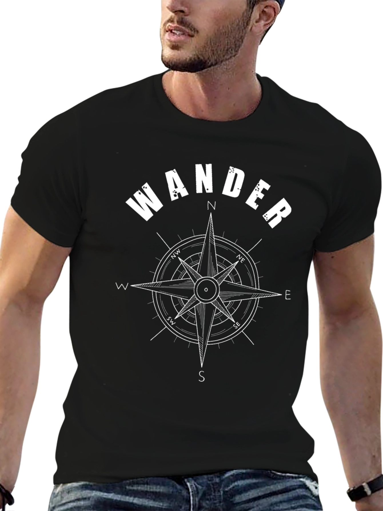 Wander Compass Graphic T-Shirt - Adventure Ready