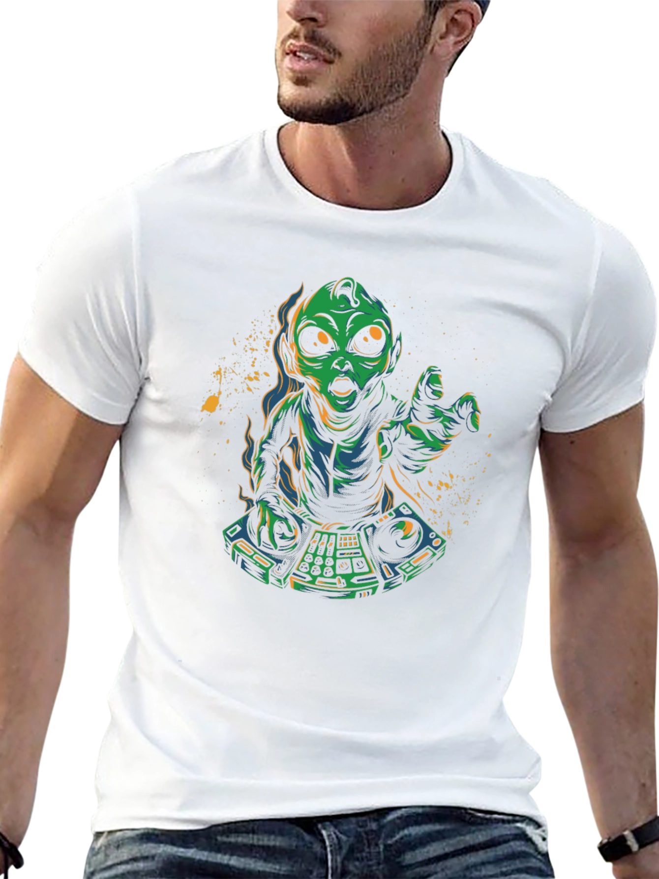 Alien DJ Graphic T-Shirt