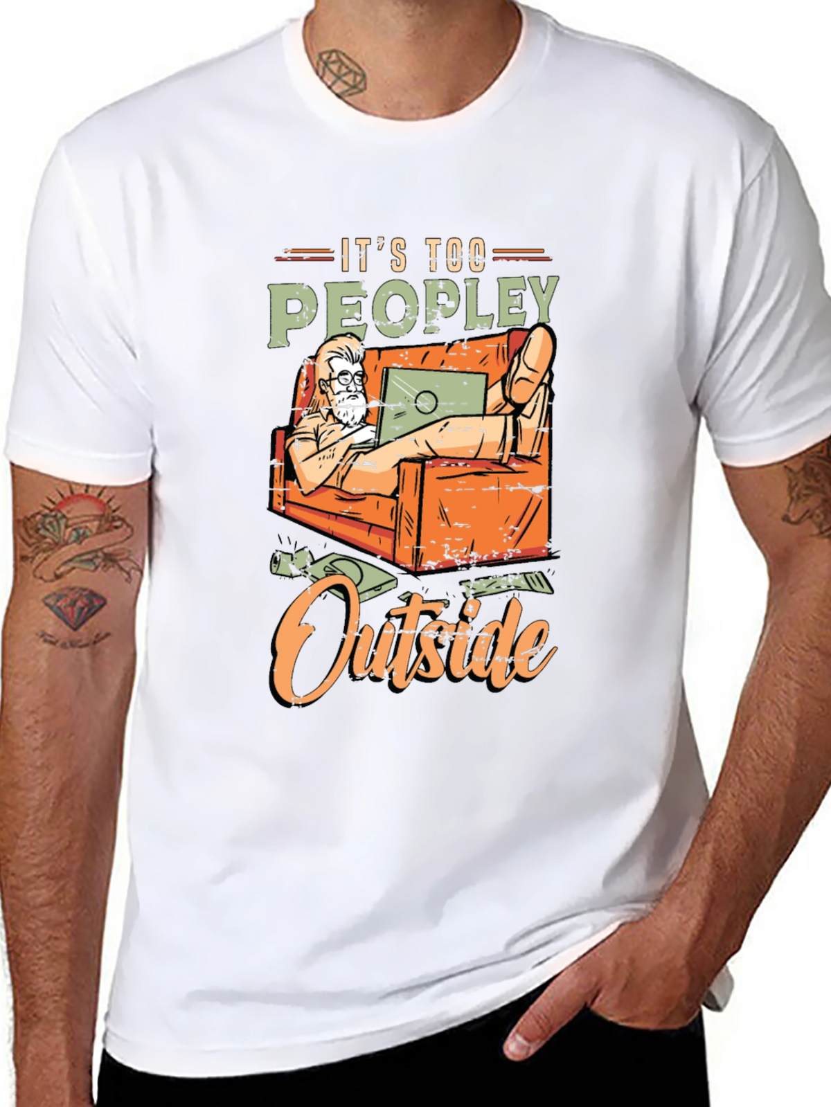 Its Too Peopley Outside Graphic T-Shirt