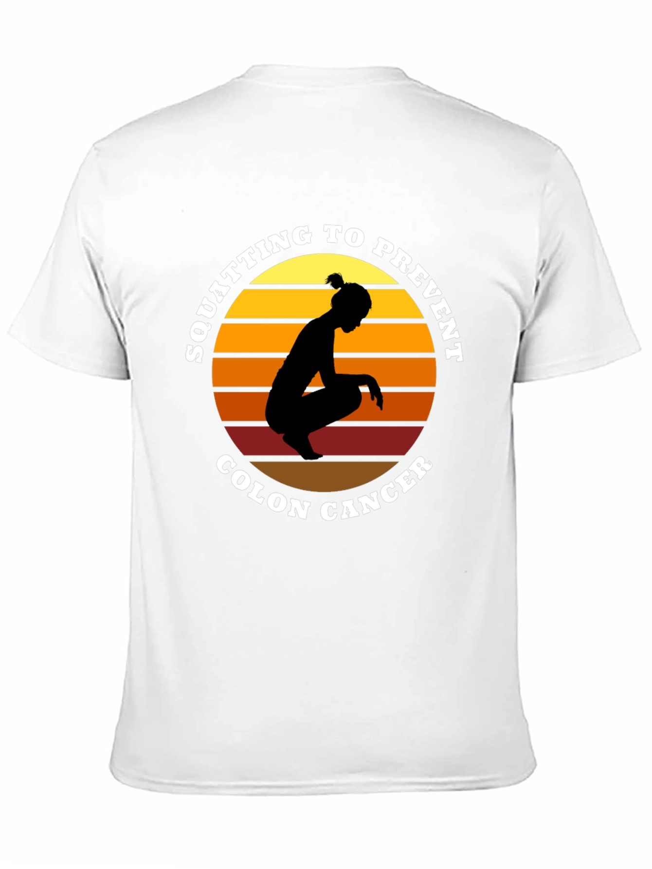 Squatting to Prevent Colon Cancer Black T-Shirt