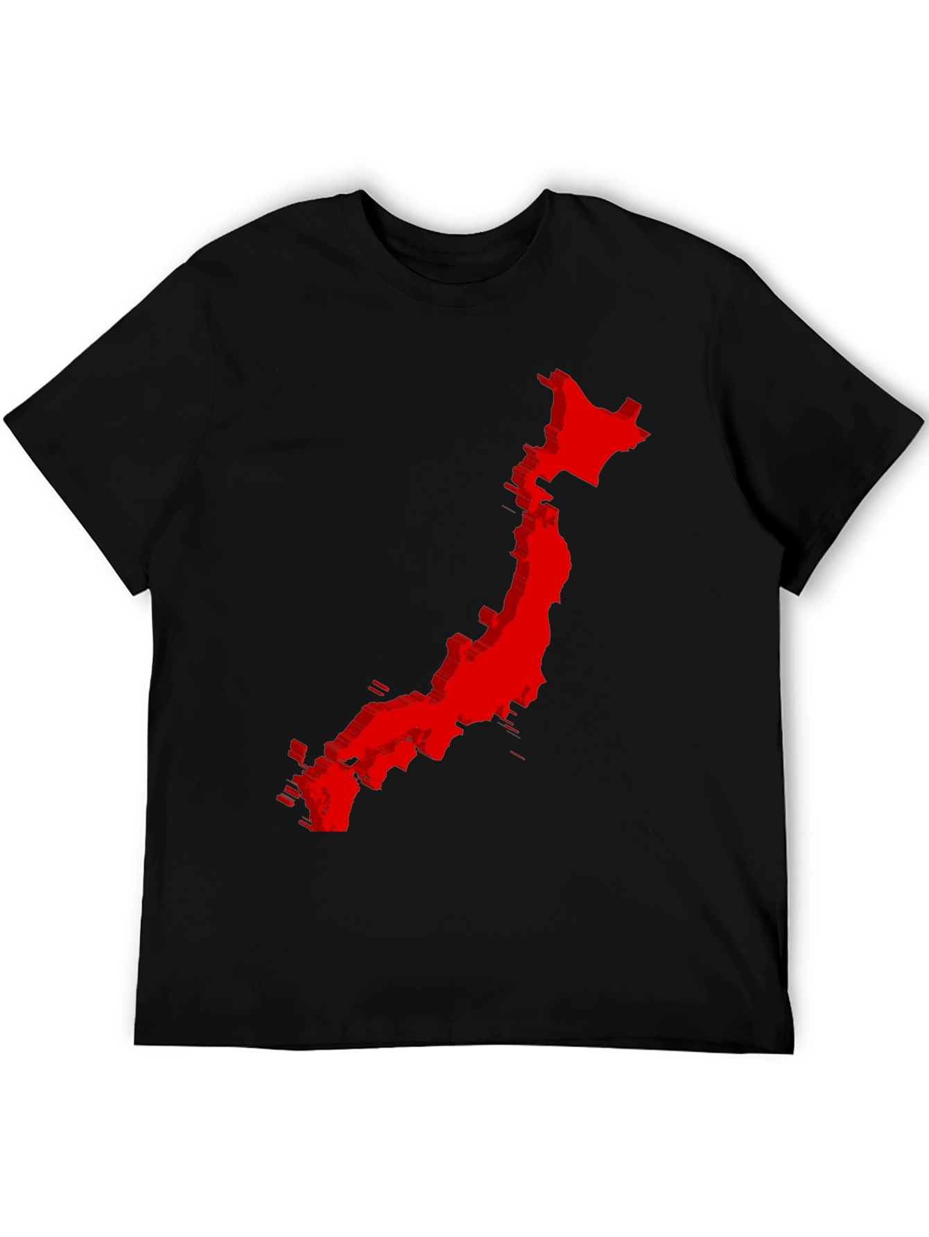 Japan Map Graphic Tee - Cool Black Shirt