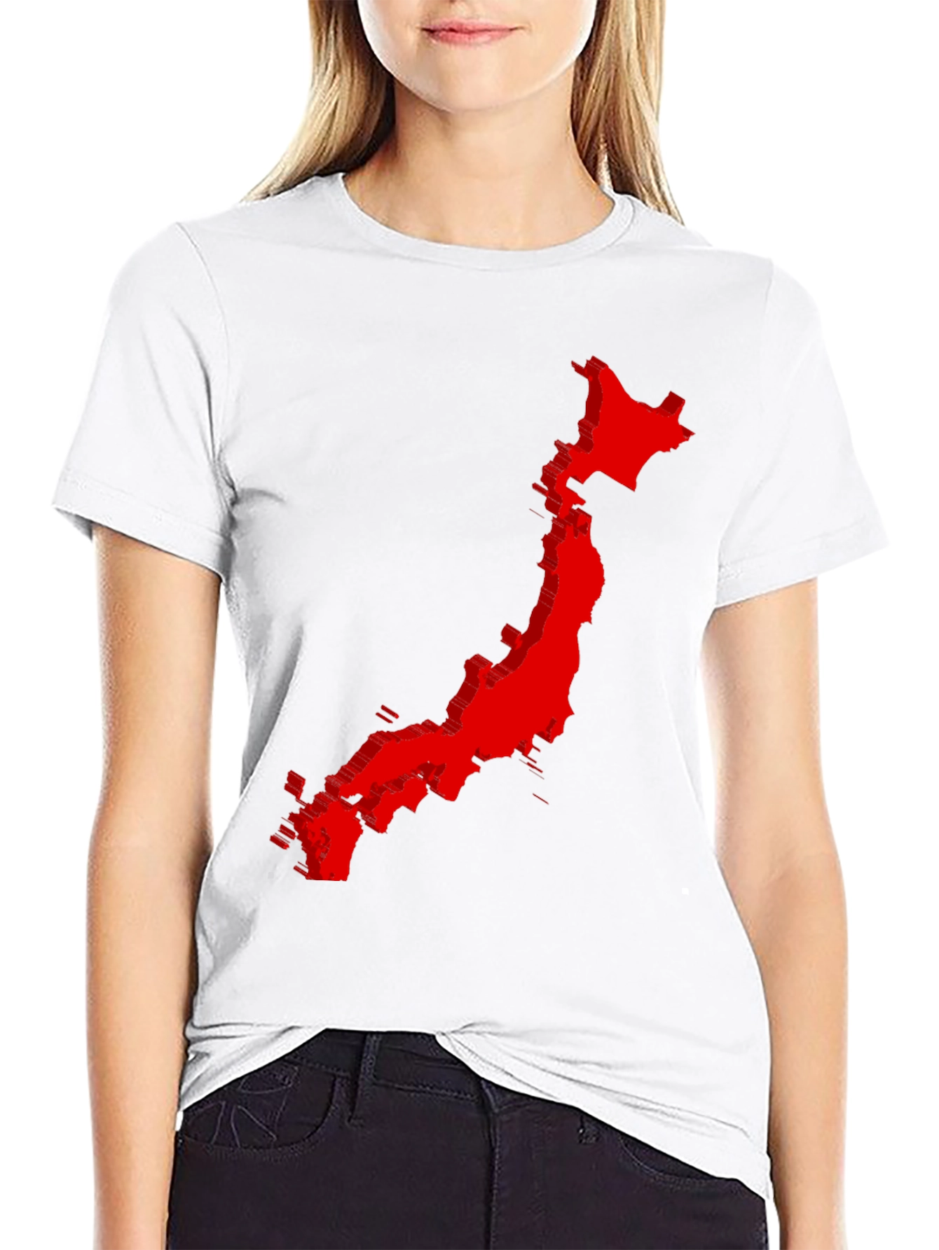 Japan Map Graphic Tee - Cool Black Shirt