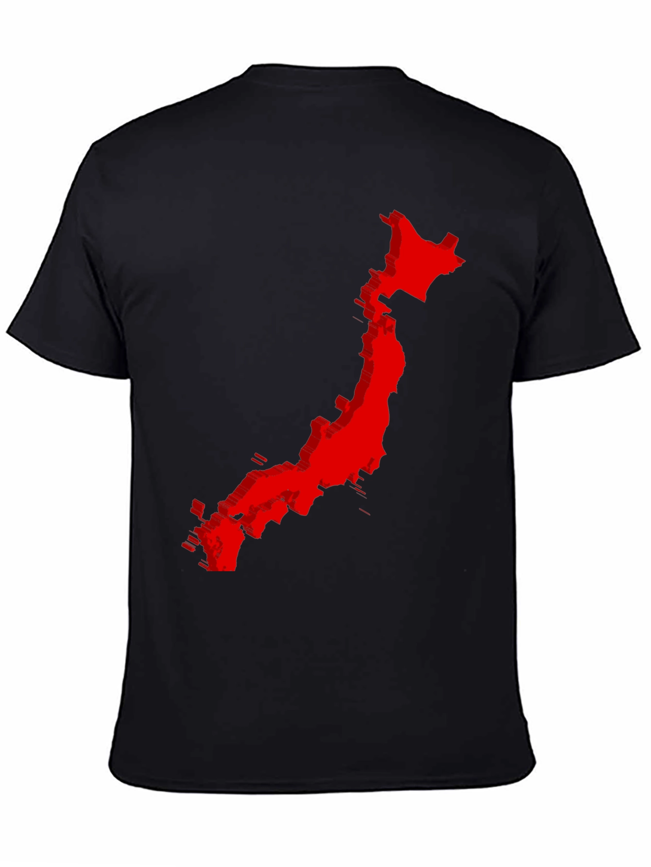 Japan Map Graphic Tee - Cool Black Shirt
