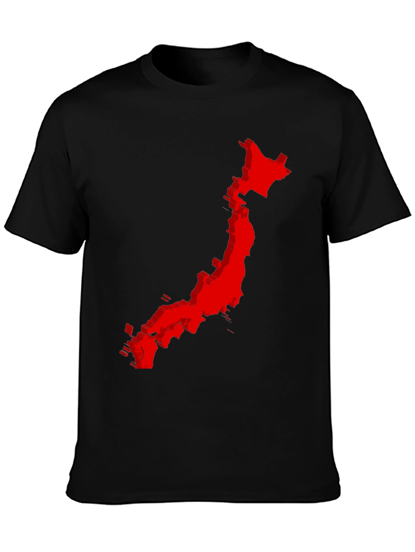 Japan Map Graphic Tee - Cool Black Shirt