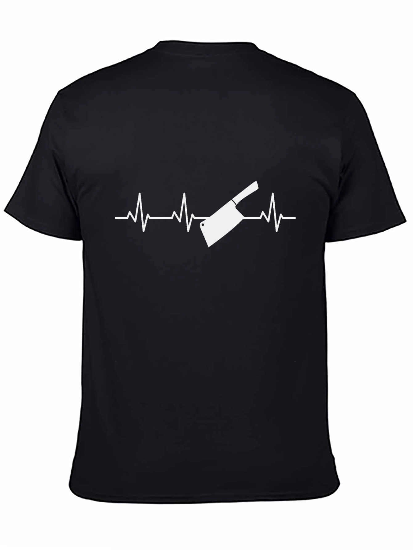 Butcher Cleaver Heartbeat T-Shirt - Black