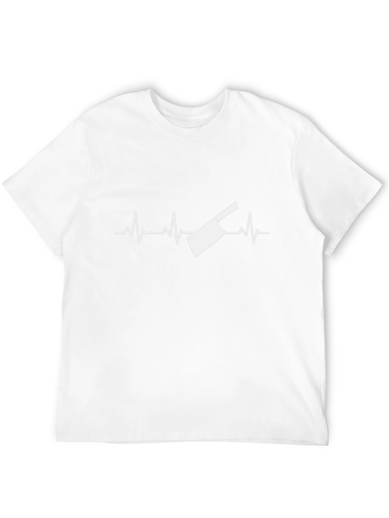 Butcher Cleaver Heartbeat T-Shirt - Black