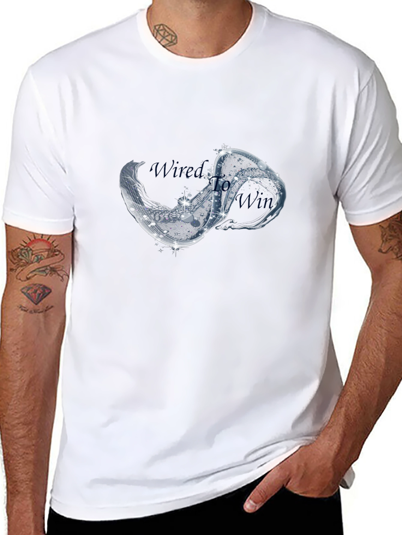 Stylish Black T-Shirt with Infinity Design