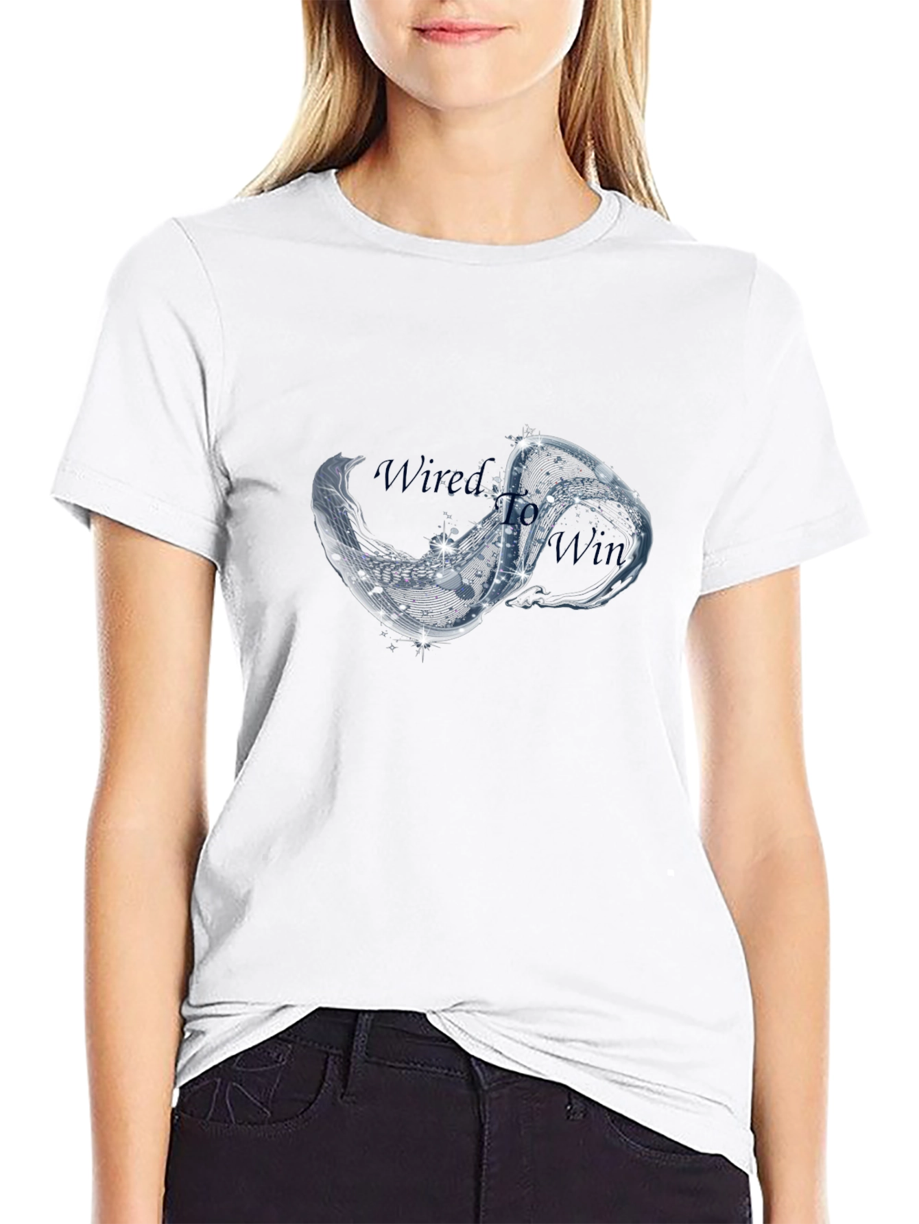 Stylish Black T-Shirt with Infinity Design