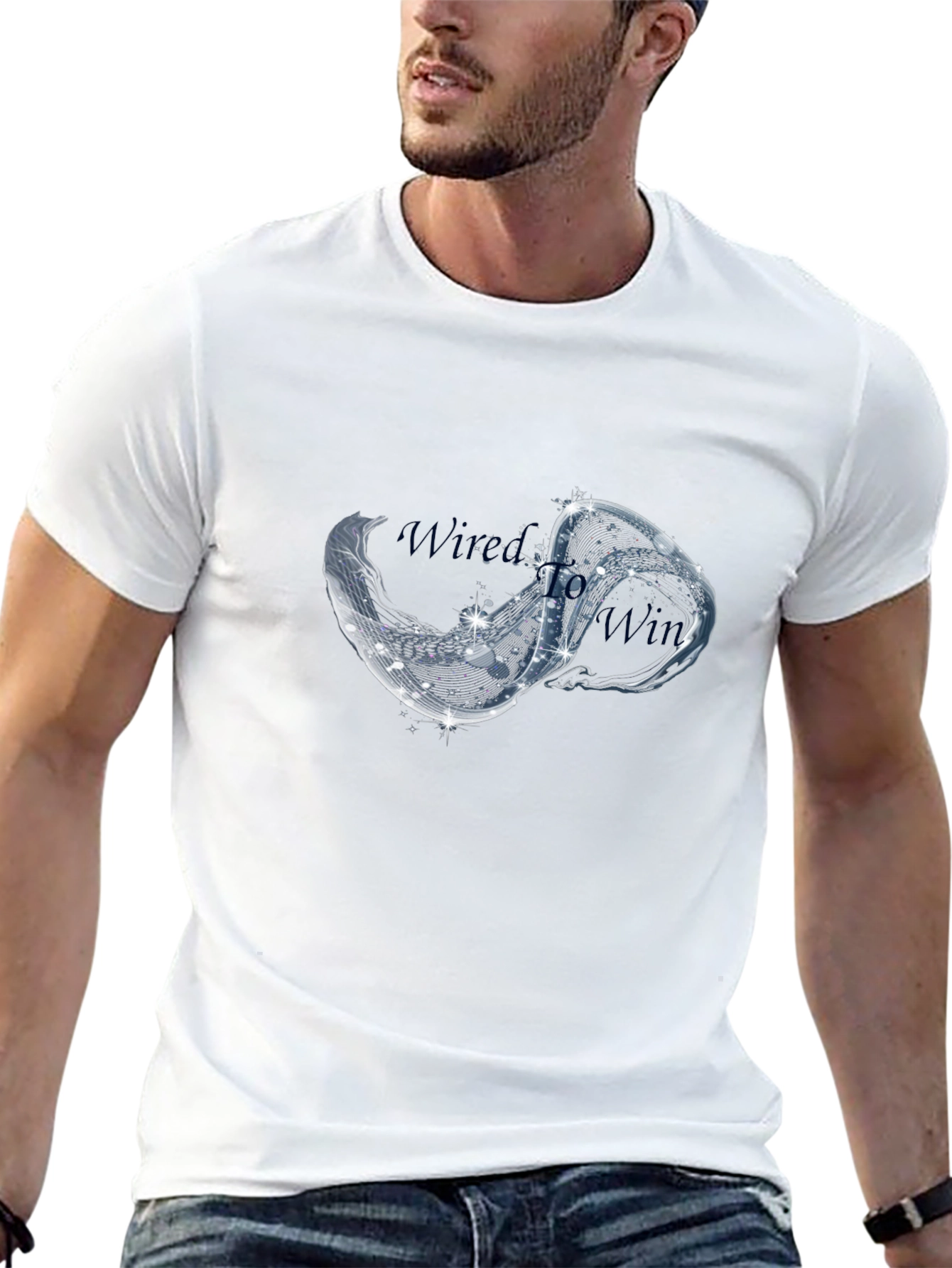 Stylish Black T-Shirt with Infinity Design