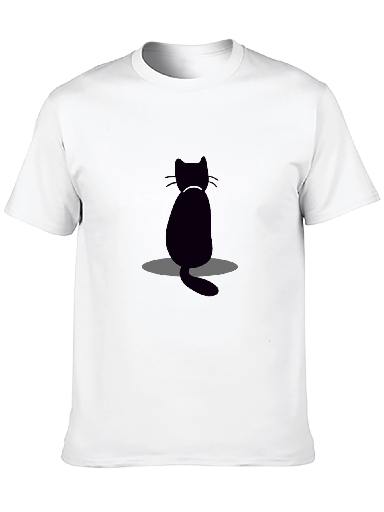Black Cat Graphic Tee - Mens Casual T-Shirt