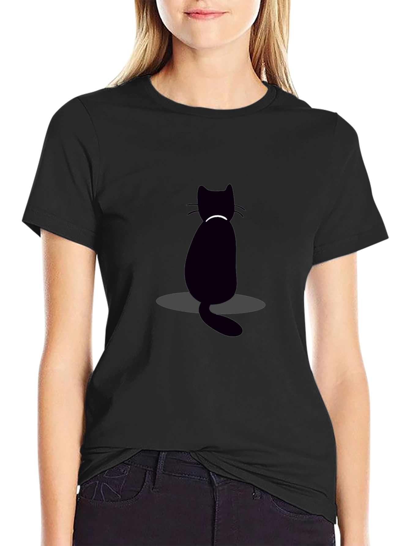 Black Cat Graphic Tee - Mens Casual T-Shirt