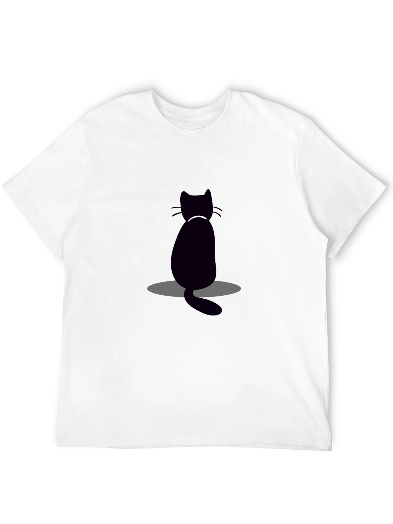 Black Cat Graphic Tee - Mens Casual T-Shirt