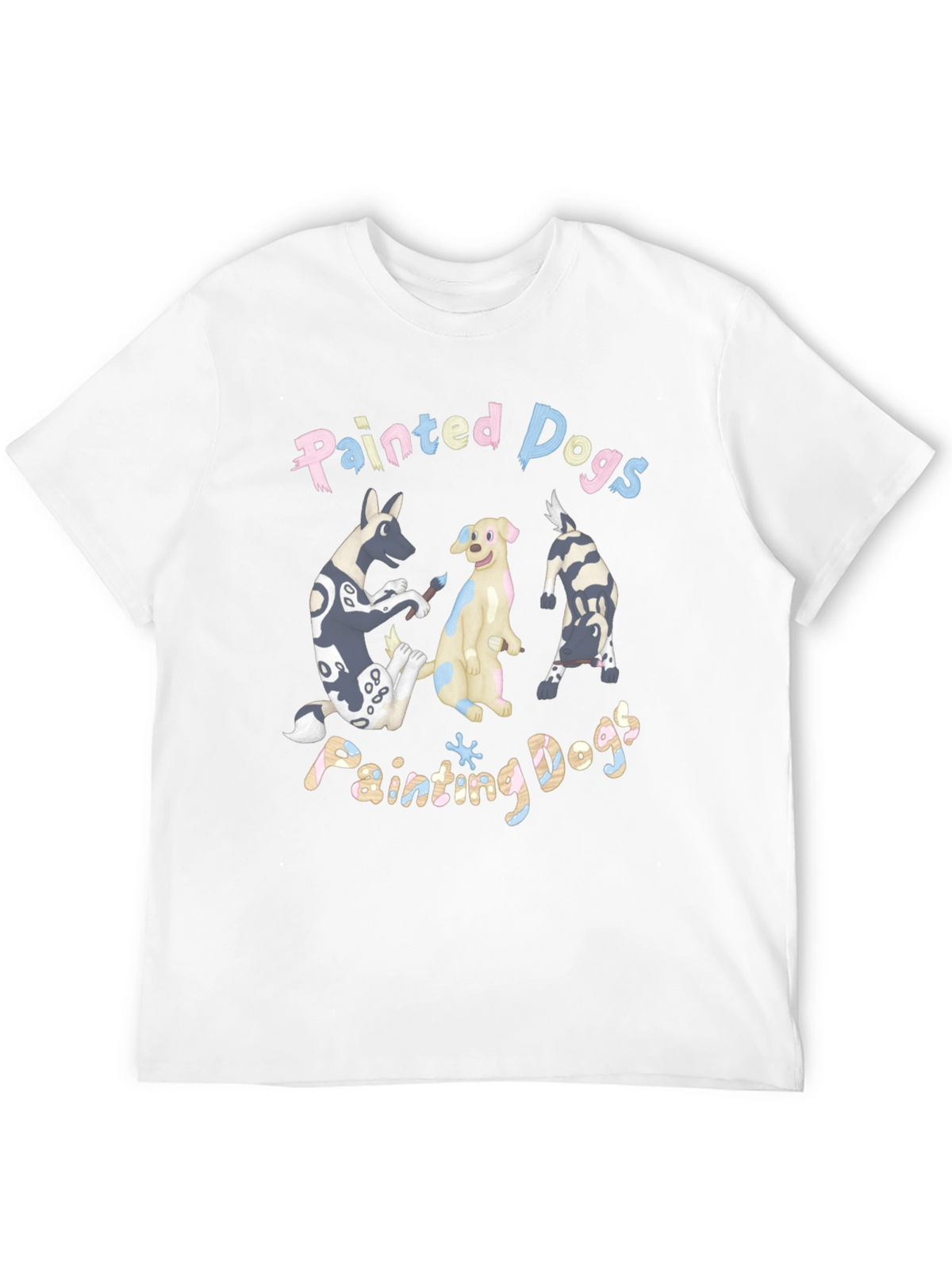 Painted Dogs Graphic T-Shirt - Unisex Cotton Tee