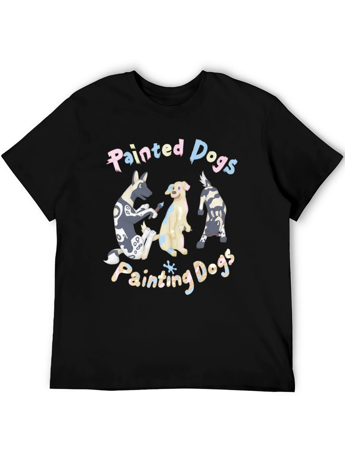 Painted Dogs Graphic T-Shirt - Unisex Cotton Tee