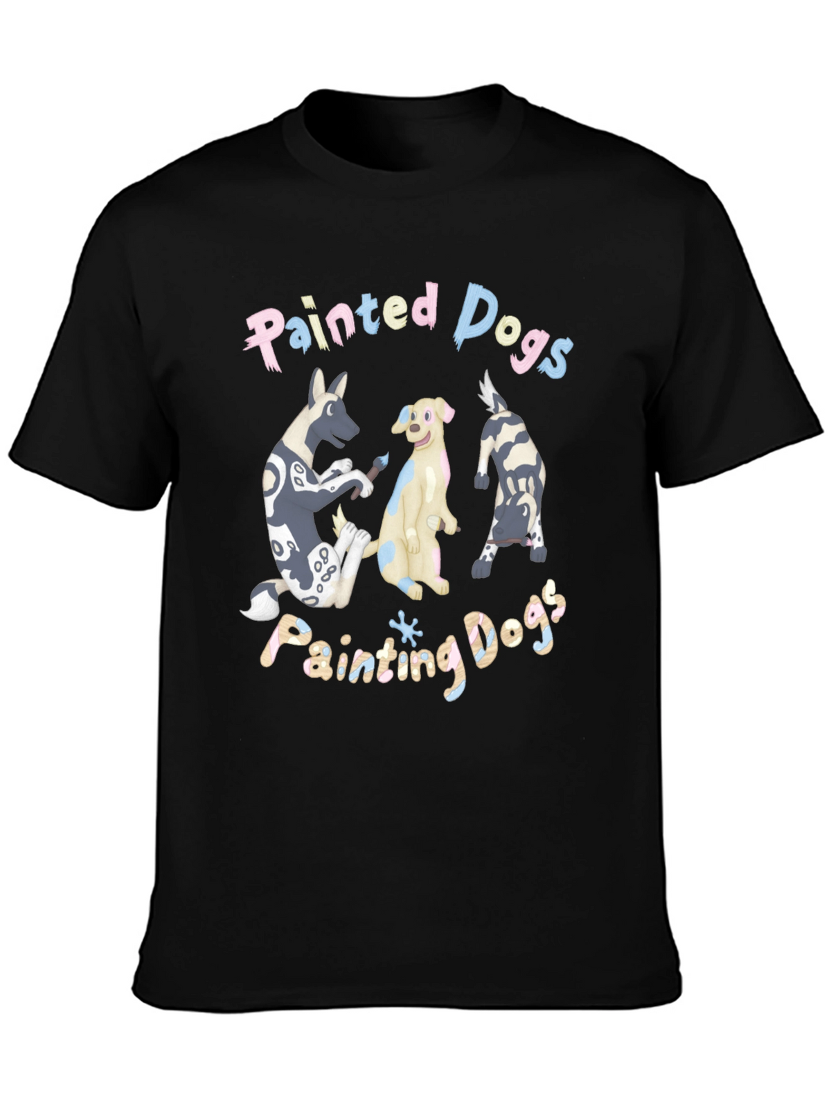 Painted Dogs Graphic T-Shirt - Unisex Cotton Tee