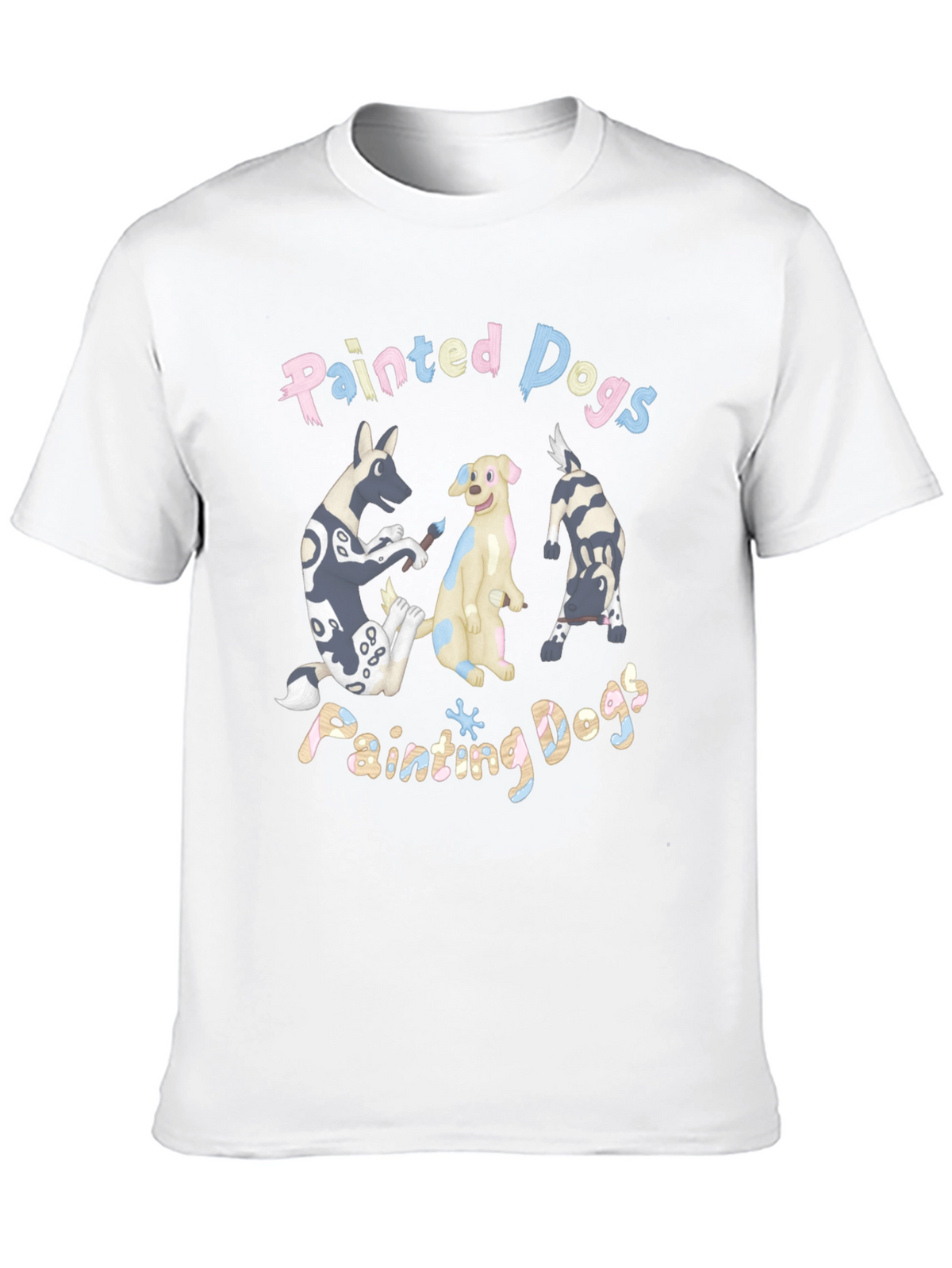 Painted Dogs Graphic T-Shirt - Unisex Cotton Tee