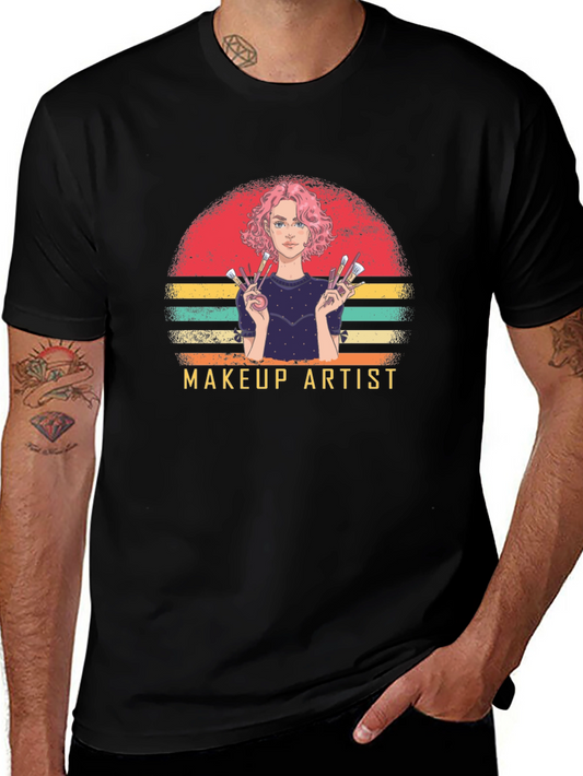 Makeup Artist Graphic T-Shirt - Vintage Design