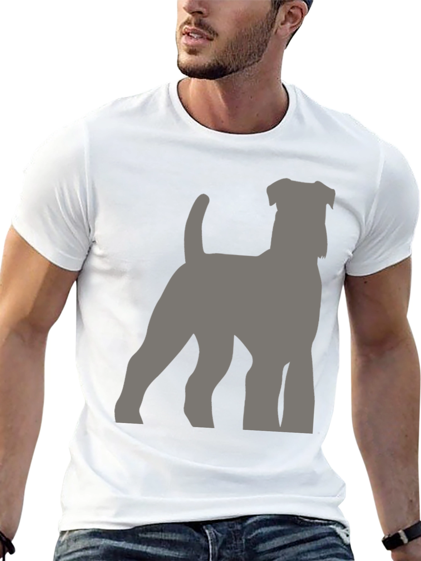 Dog Breed Silhouette Graphic Tee - Black