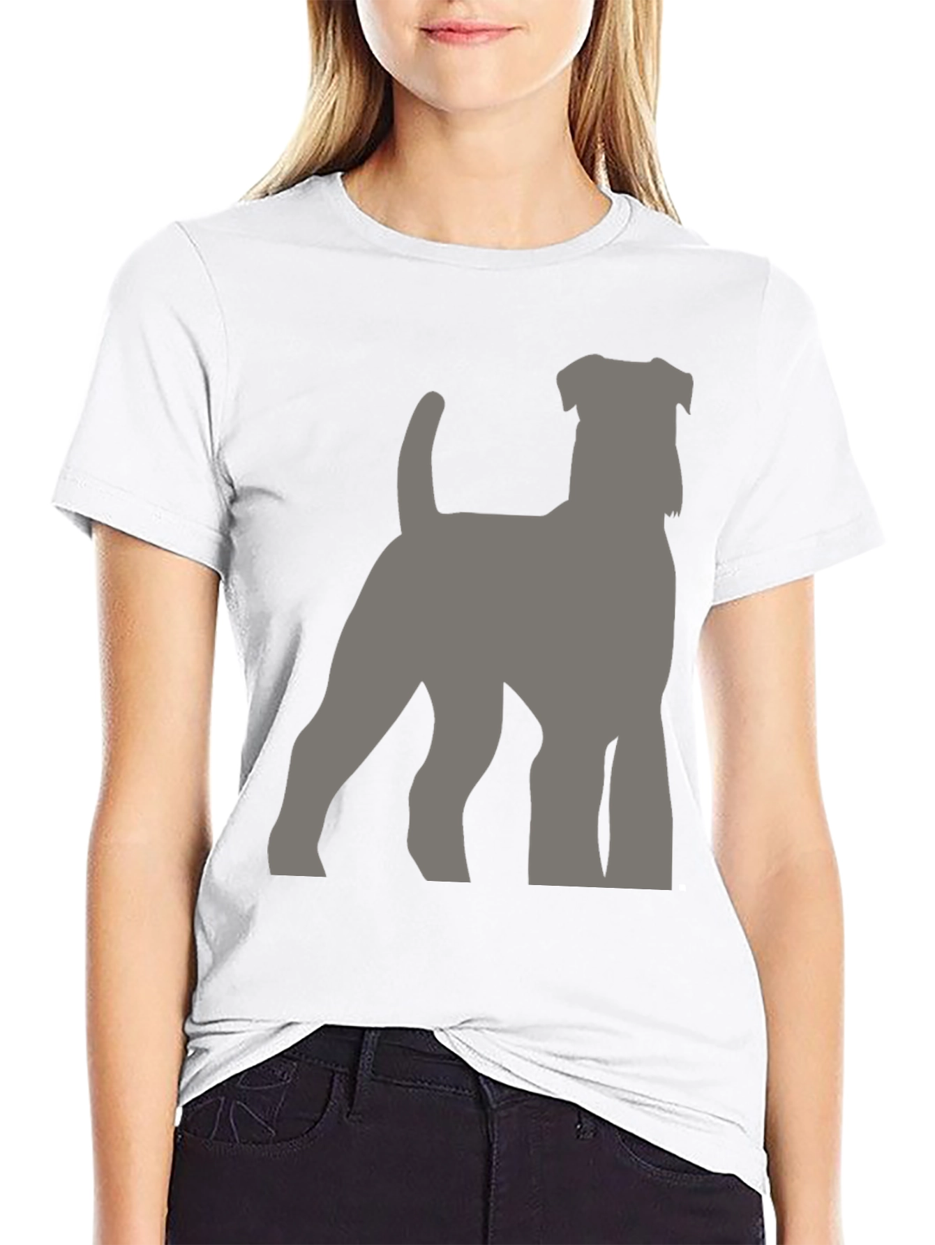 Dog Breed Silhouette Graphic Tee - Black