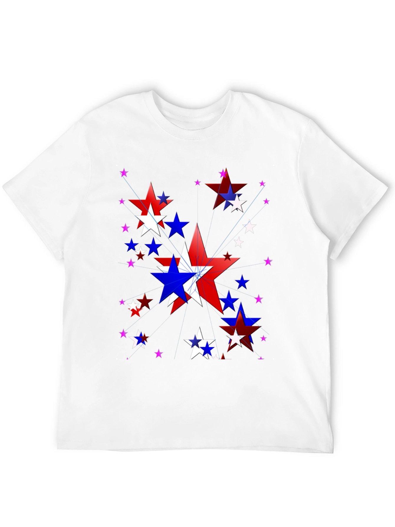 Patriotic Star T-Shirt - Red White and Blue
