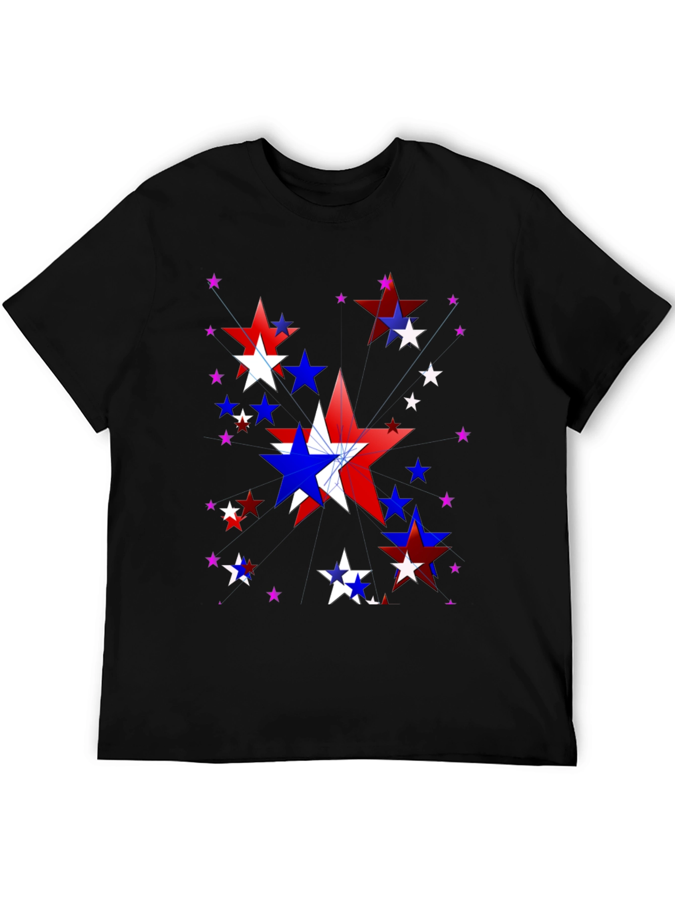 Patriotic Star T-Shirt - Red White and Blue